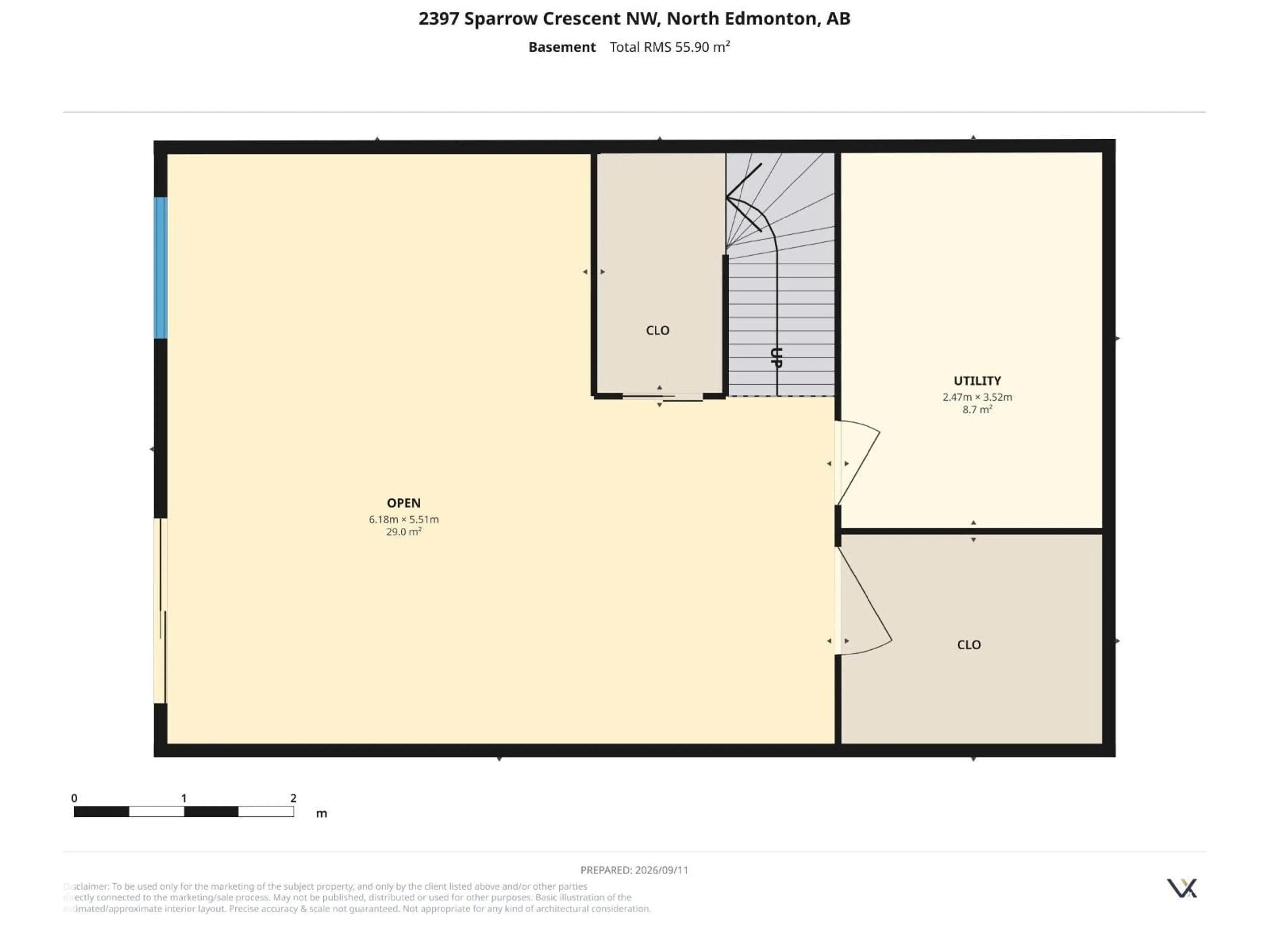 Floor plan for 2397 SPARROW CR, Edmonton Alberta T5S0G6