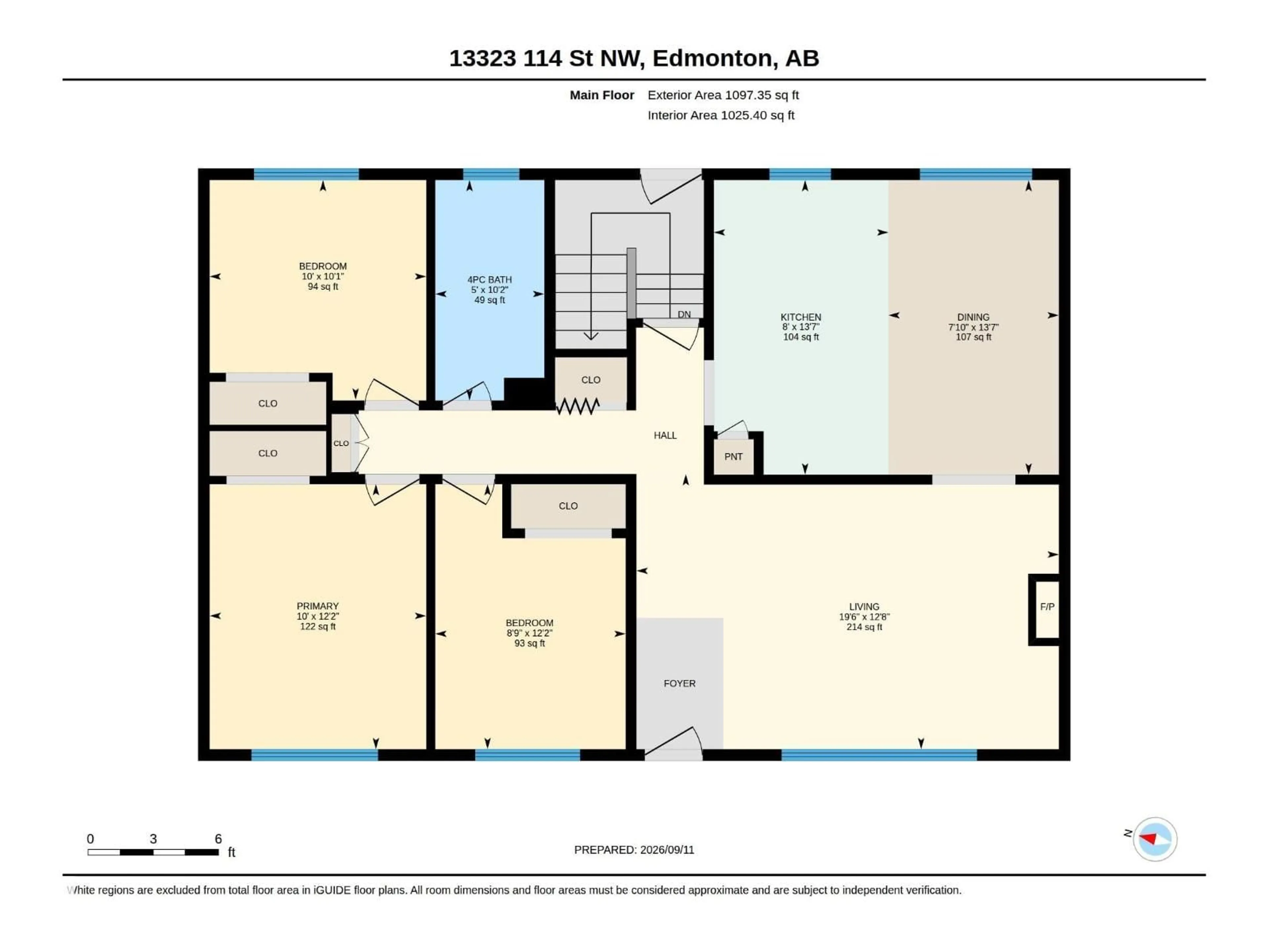Floor plan for 13323 114 STREET NW, Edmonton Alberta T5E5E3