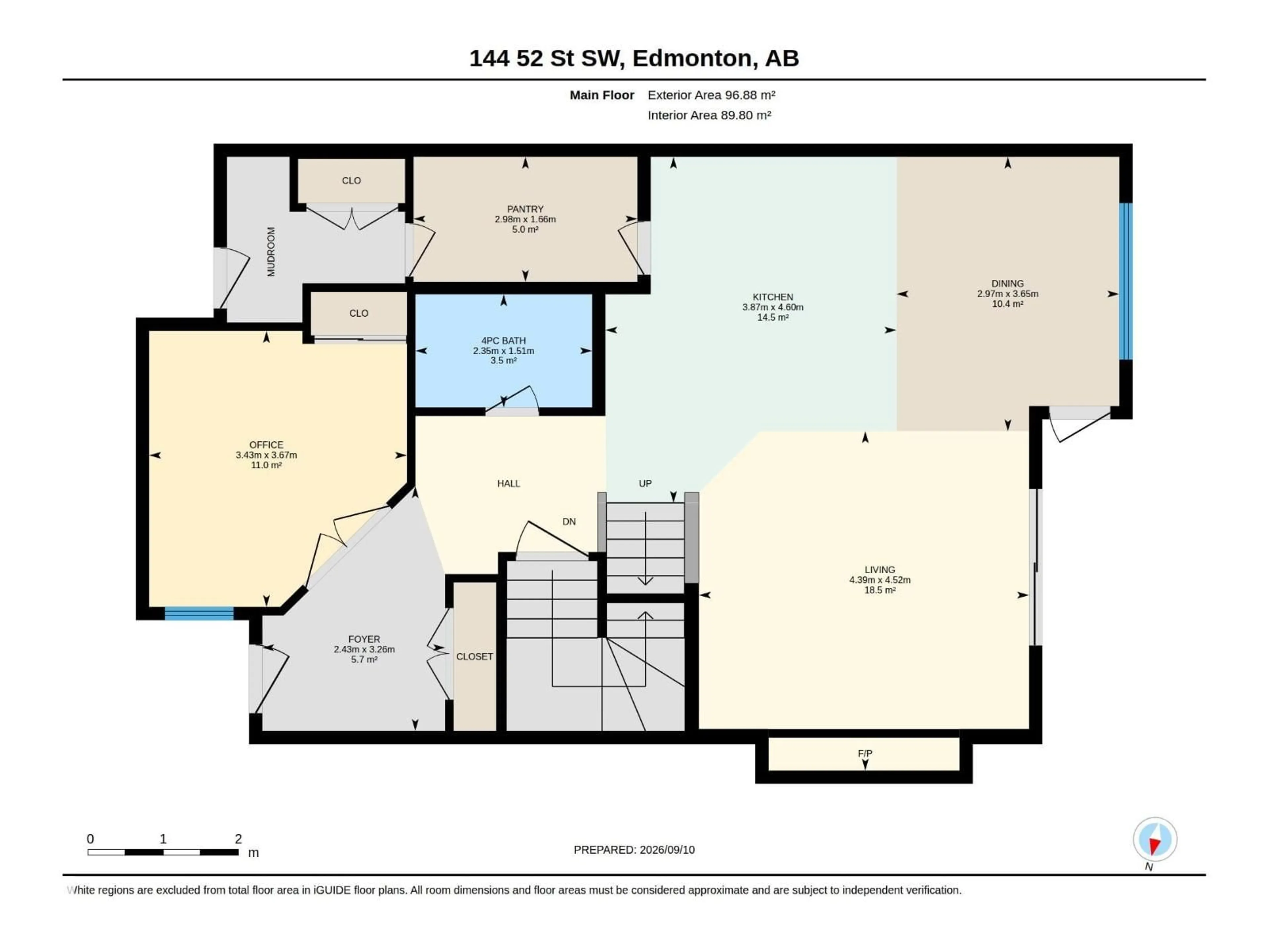 Floor plan for SW - 144 52 ST, Edmonton Alberta T6X0Z6