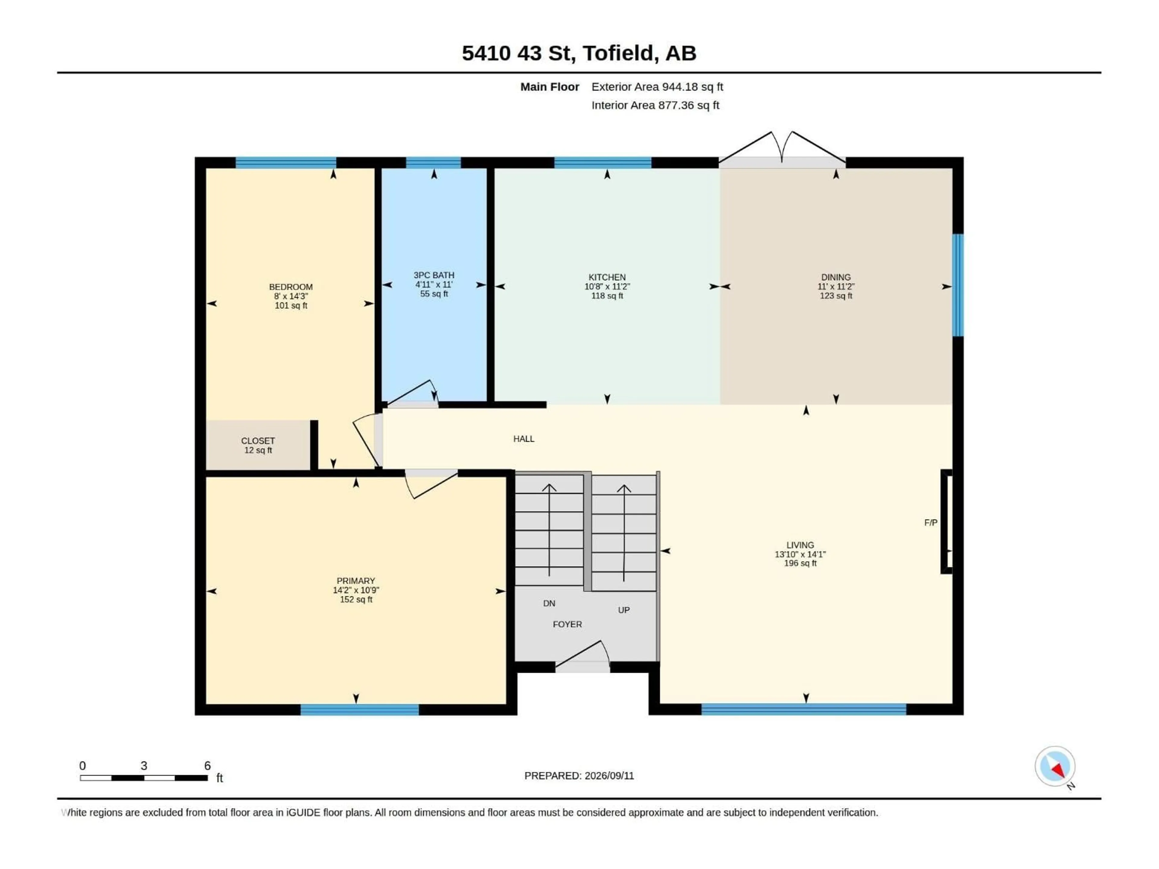 Floor plan for 5410 43 ST, Tofield Alberta T0B4J0