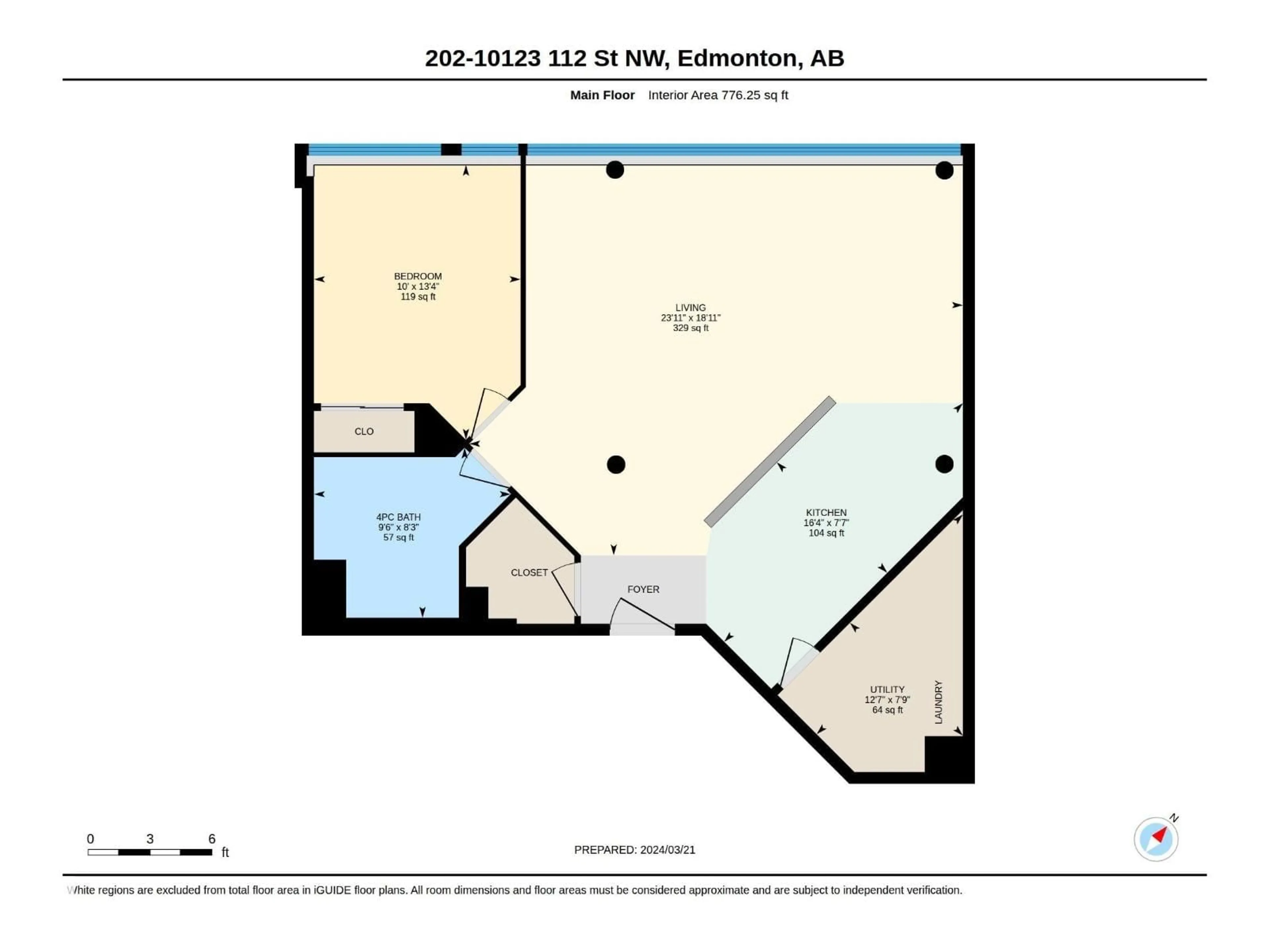 Floor plan for 202 - 10123 112 ST, Edmonton Alberta T5K1M1