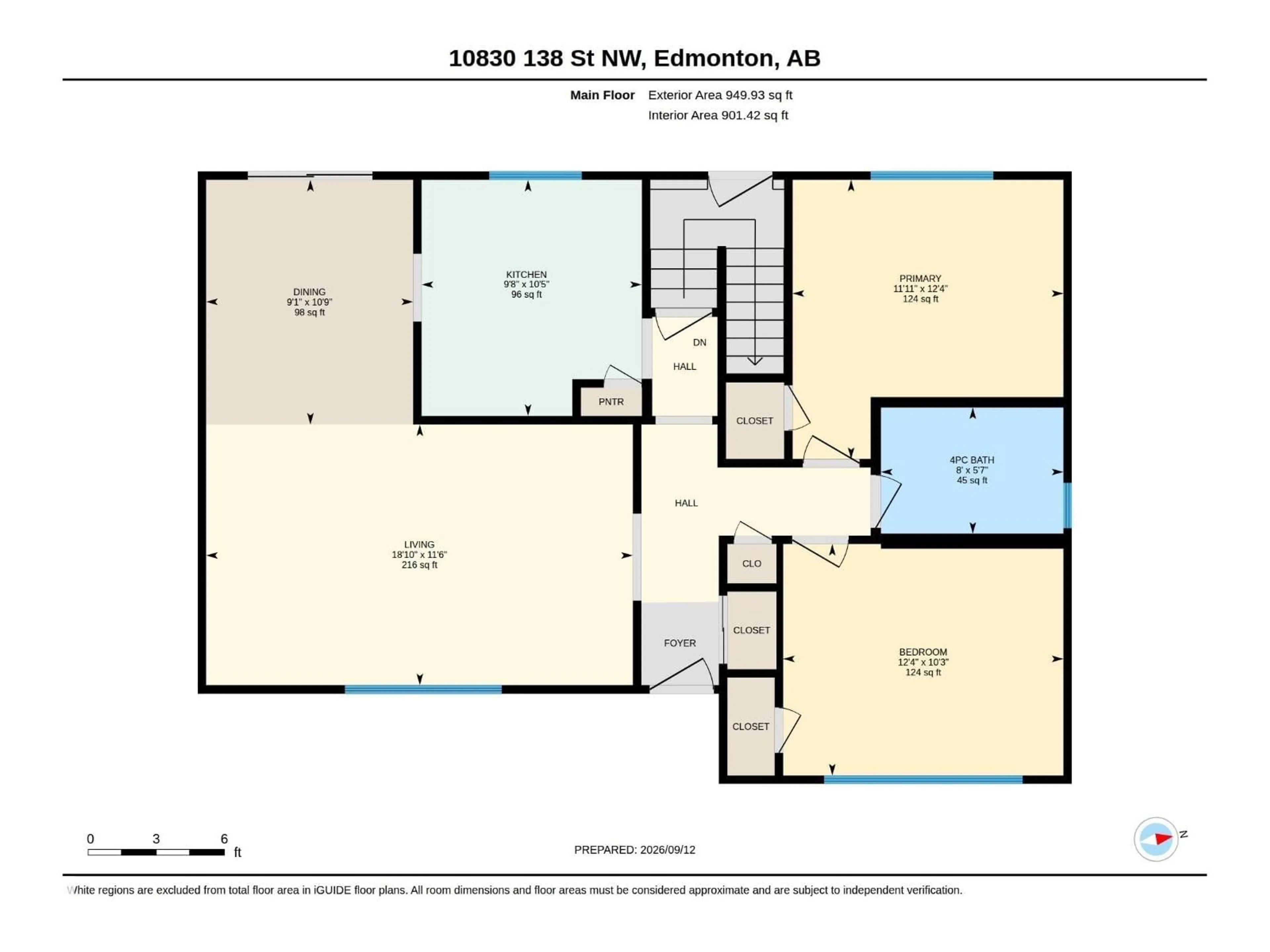 Floor plan for 10830 138 ST, Edmonton Alberta T5M1N9