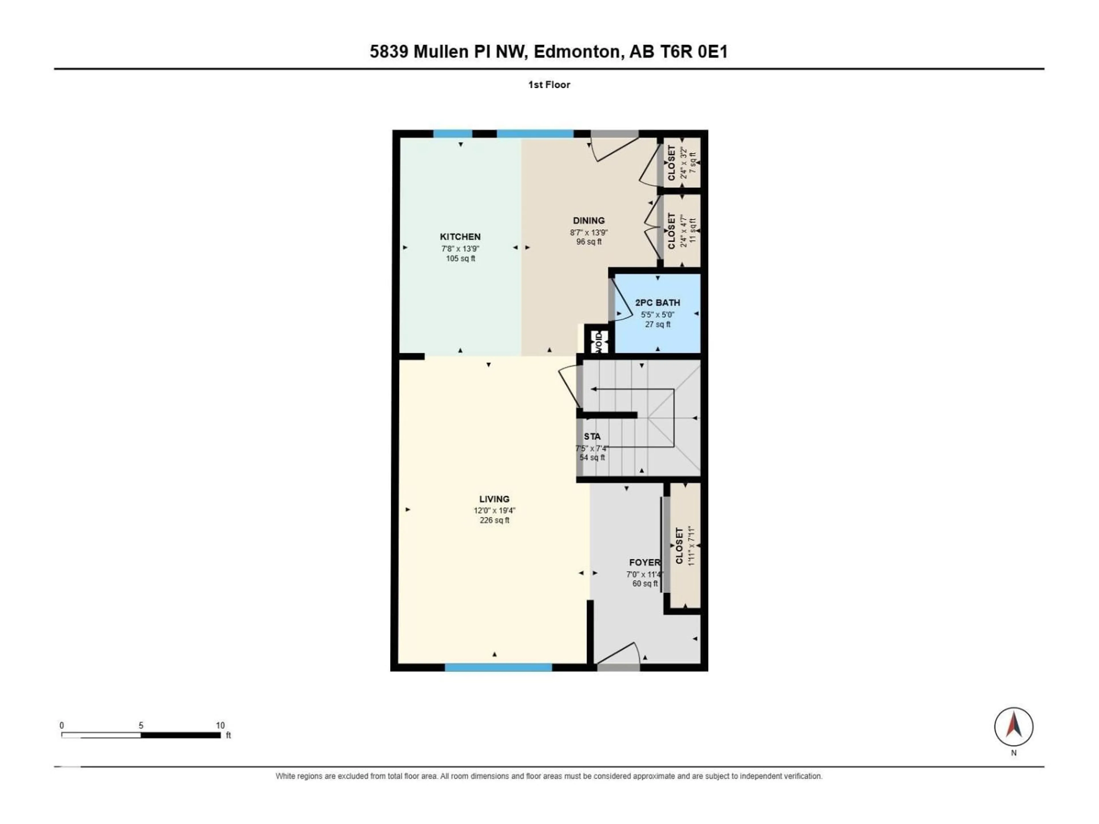 Floor plan for 5839 MULLEN PL, Edmonton Alberta T6R0T5