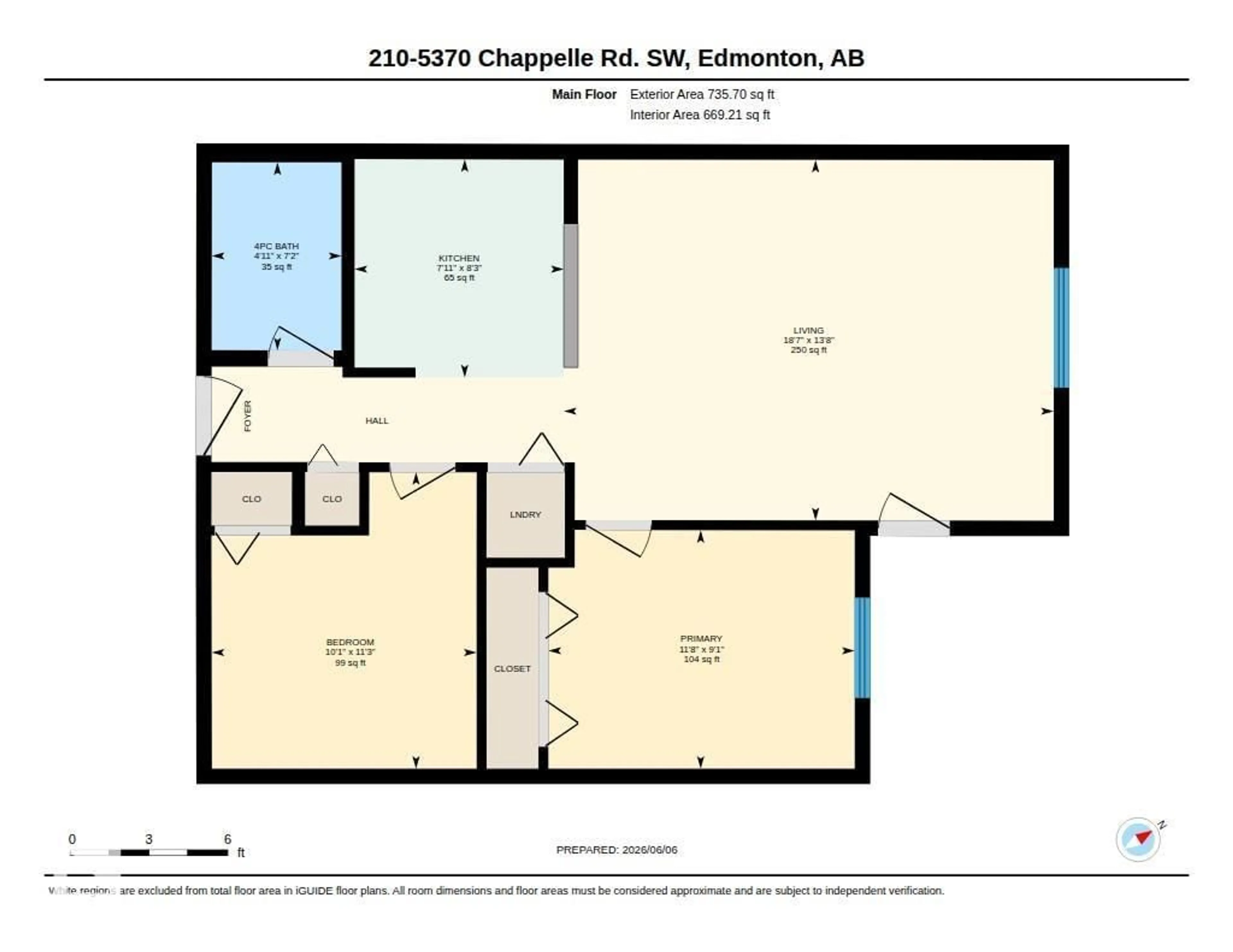 Floor plan for 5370 - 210 CHAPPELLE RD, Edmonton Alberta T6W3L5