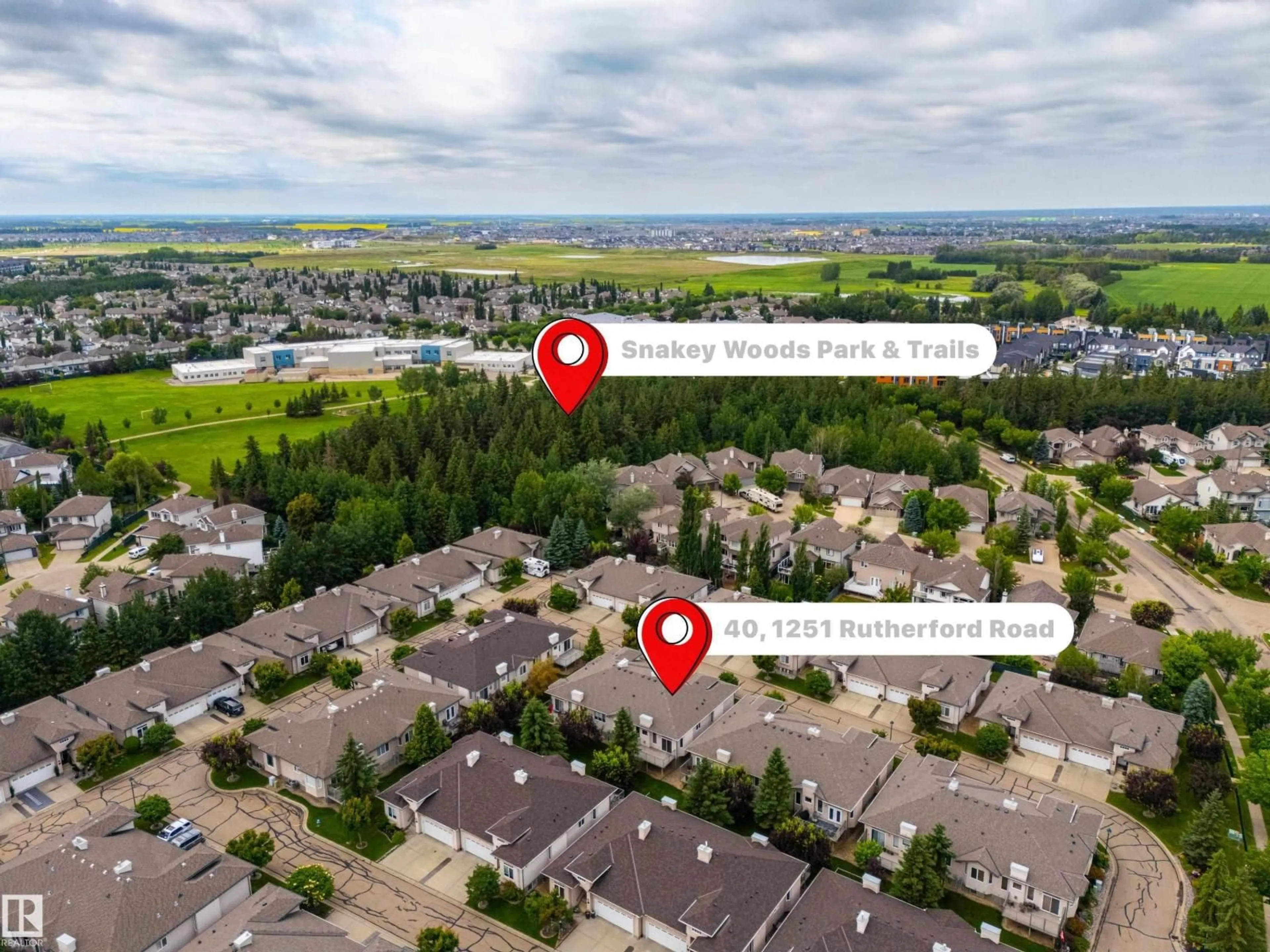 A pic from outside/outdoor area/front of a property/back of a property/a pic from drone, unknown for #40 - 1251 RUTHERFORD RD, Edmonton Alberta T6W1T6
