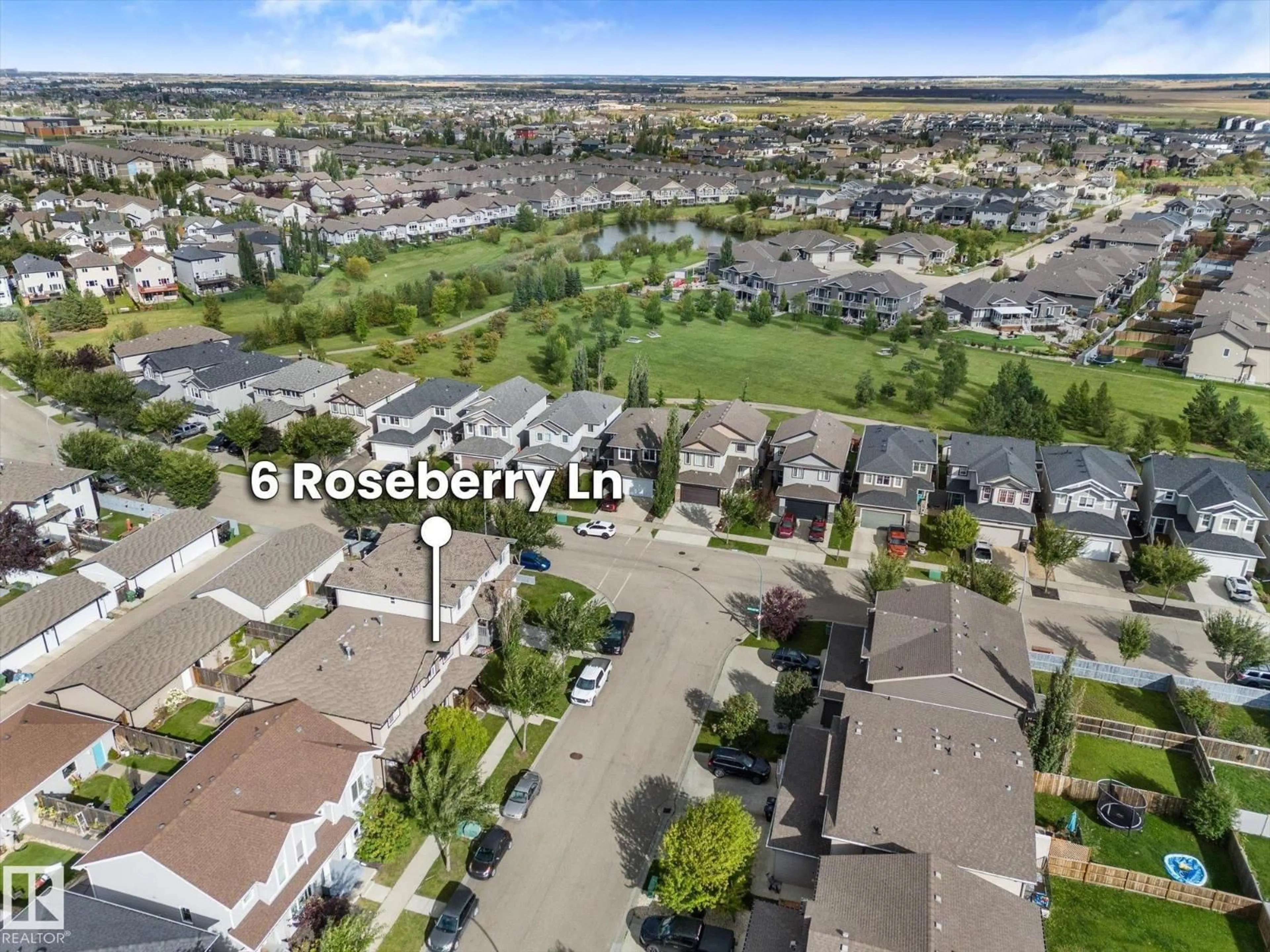A pic from outside/outdoor area/front of a property/back of a property/a pic from drone, street for 6 ROSEBERRY, Fort Saskatchewan Alberta T8L0P5