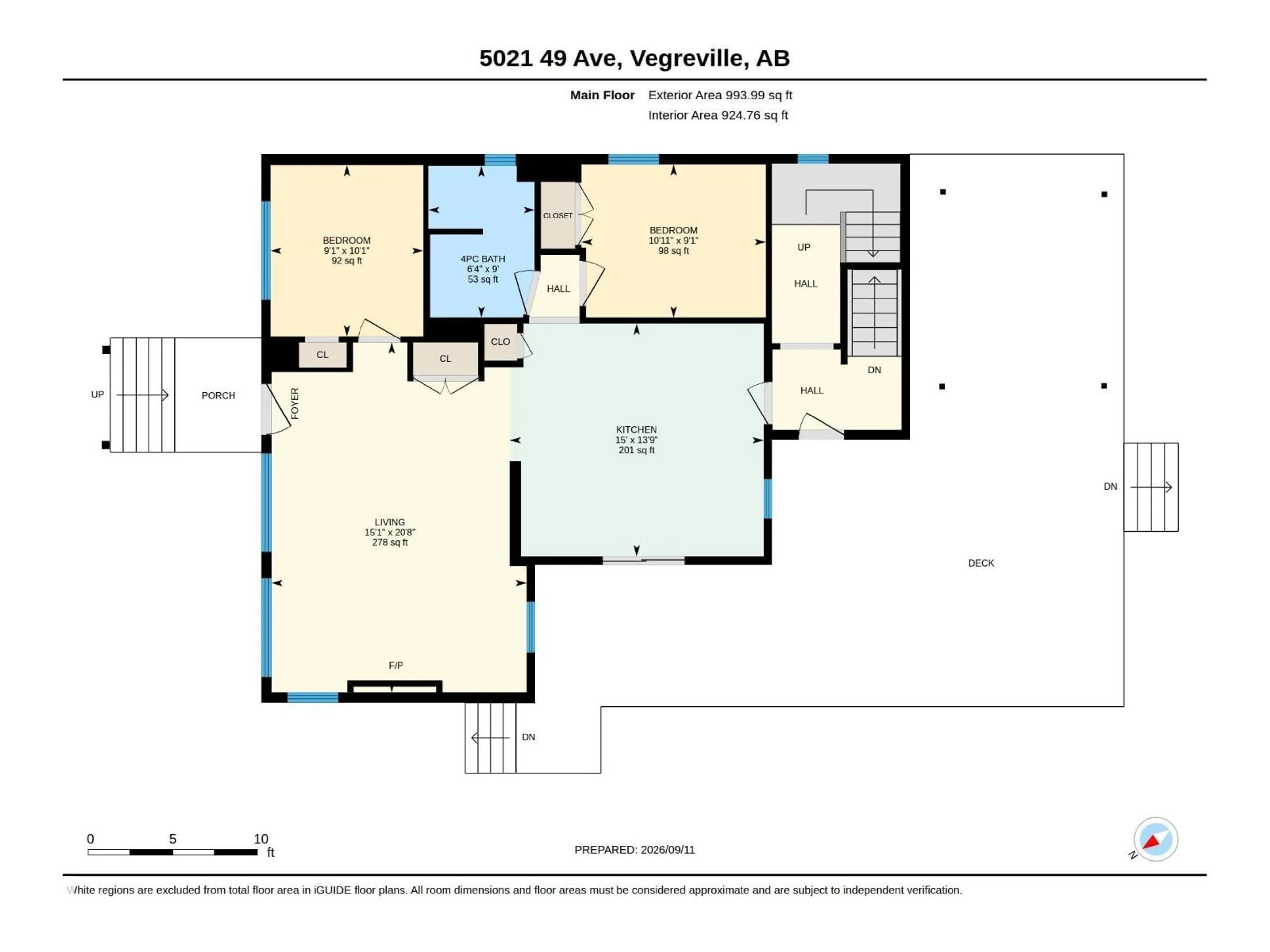 Floor plan for 5021 49 AV, Vegreville Alberta T9C1L9