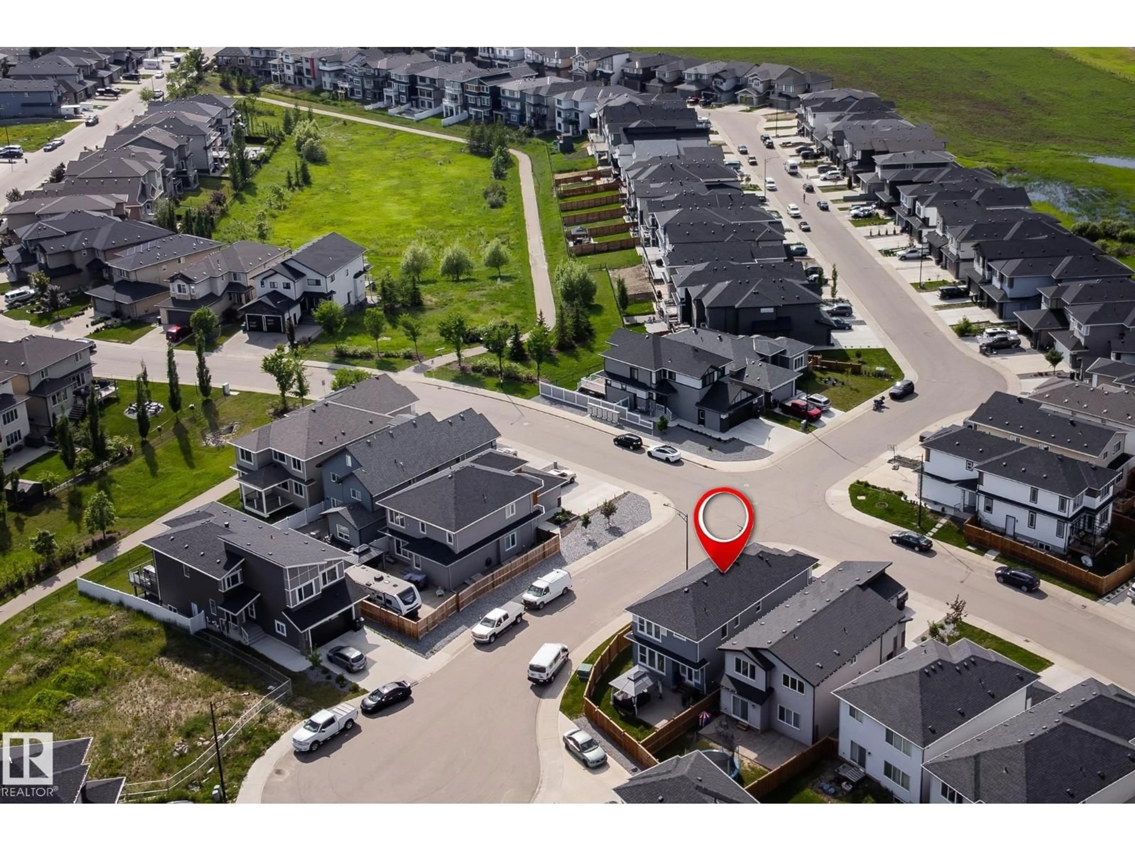A pic from outside/outdoor area/front of a property/back of a property/a pic from drone, street for 9119 183 AV, Edmonton Alberta T5Z0S6