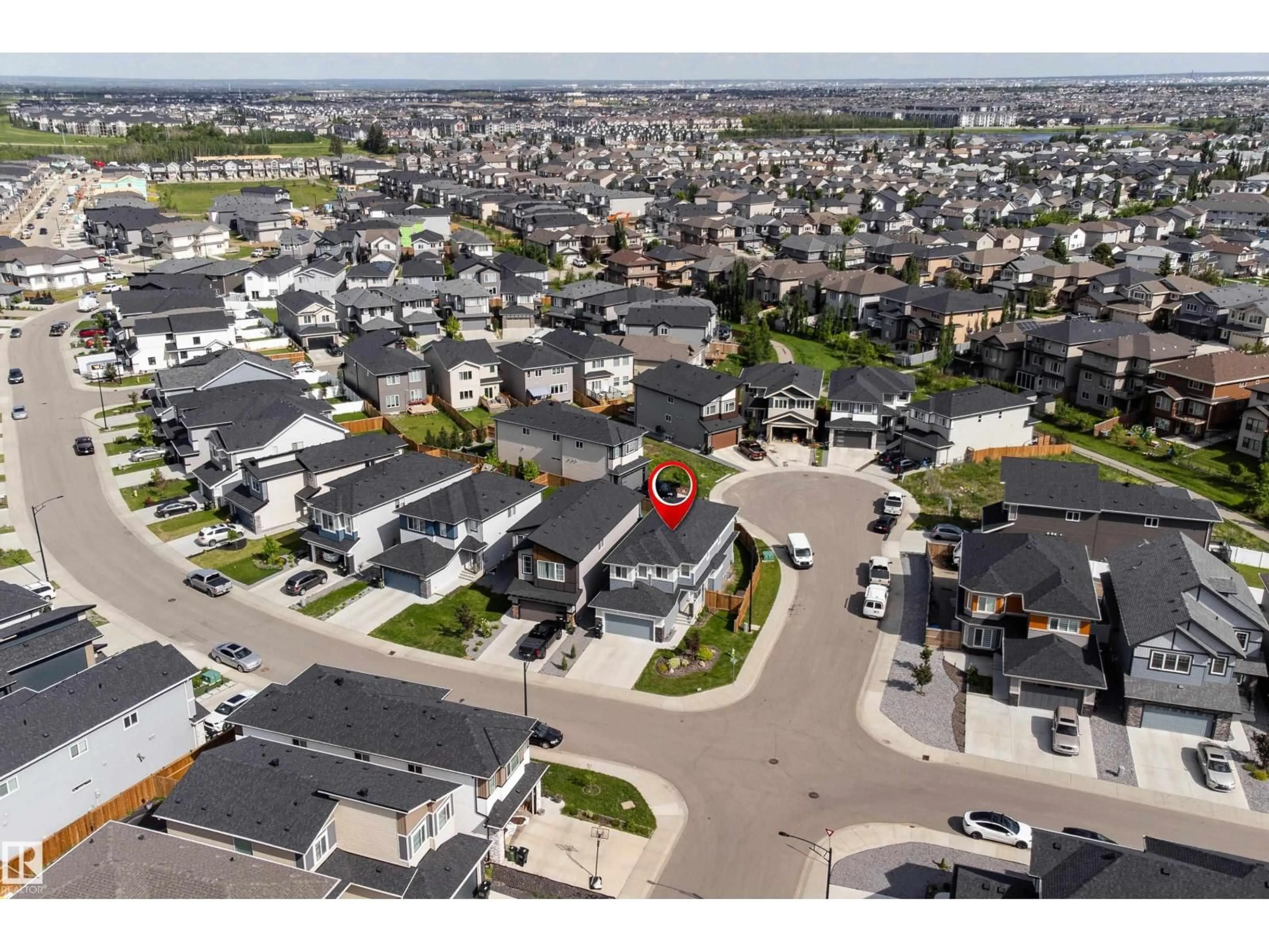 A pic from outside/outdoor area/front of a property/back of a property/a pic from drone, street for 9119 183 AV, Edmonton Alberta T5Z0S6