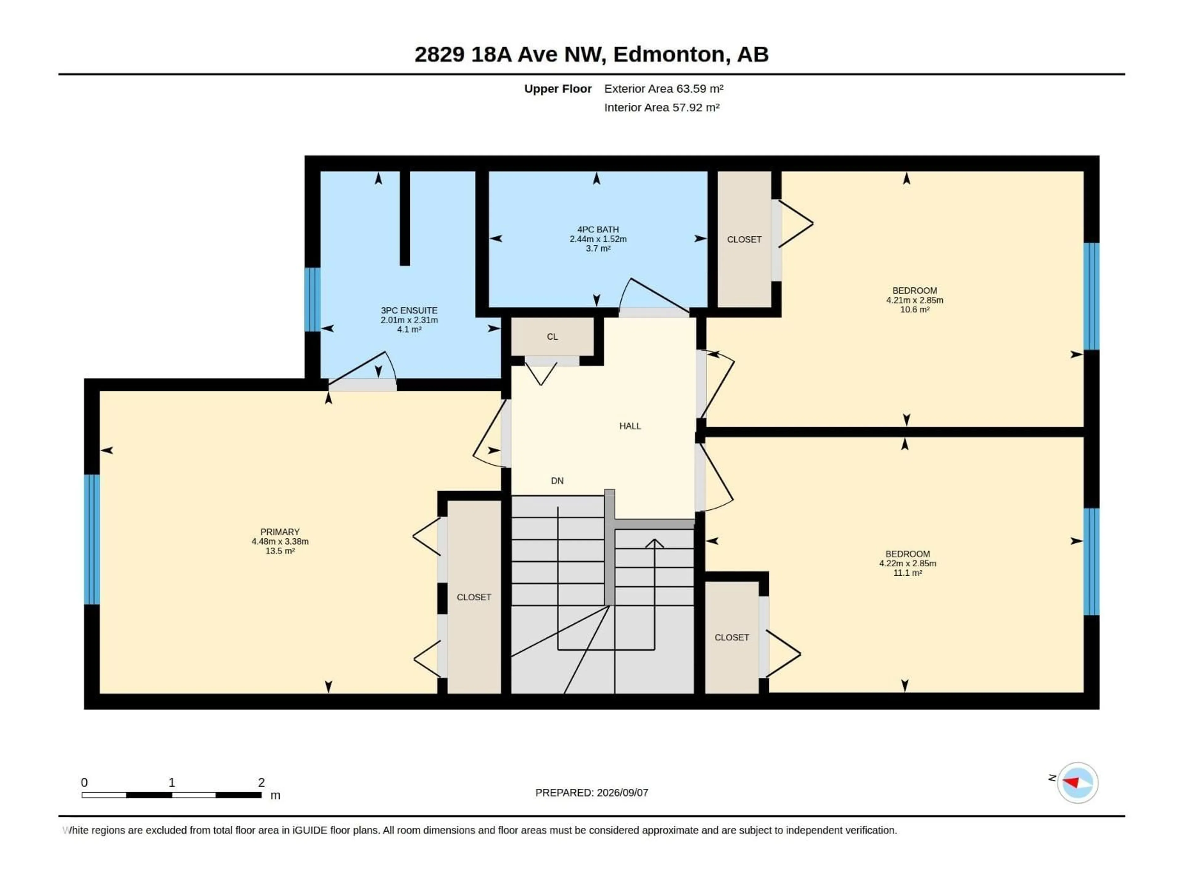 Floor plan for 2829 18A AV, Edmonton Alberta T6T0N8