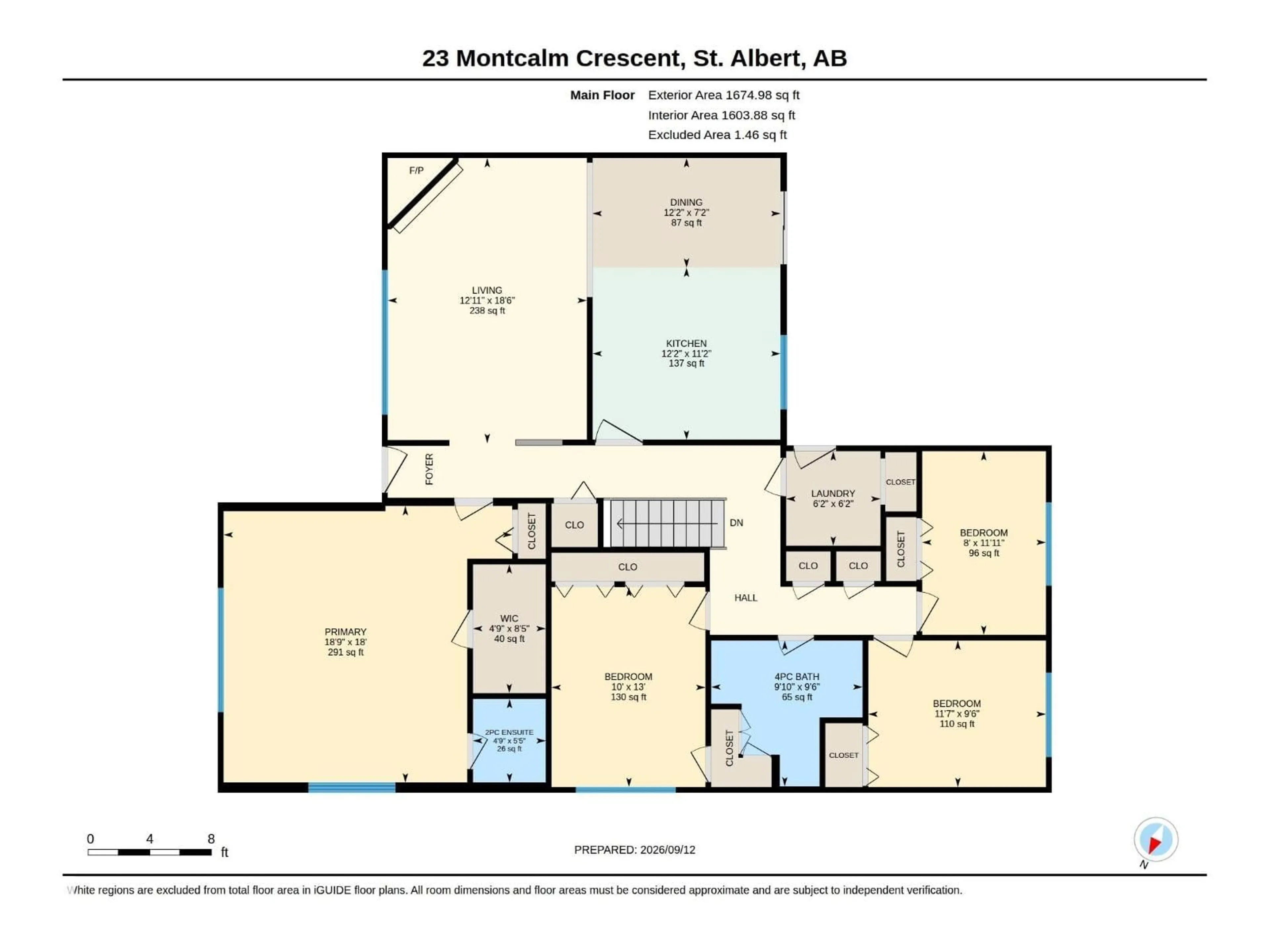 Floor plan for 23 MONTCALM CR, St. Albert Alberta T8N2C8