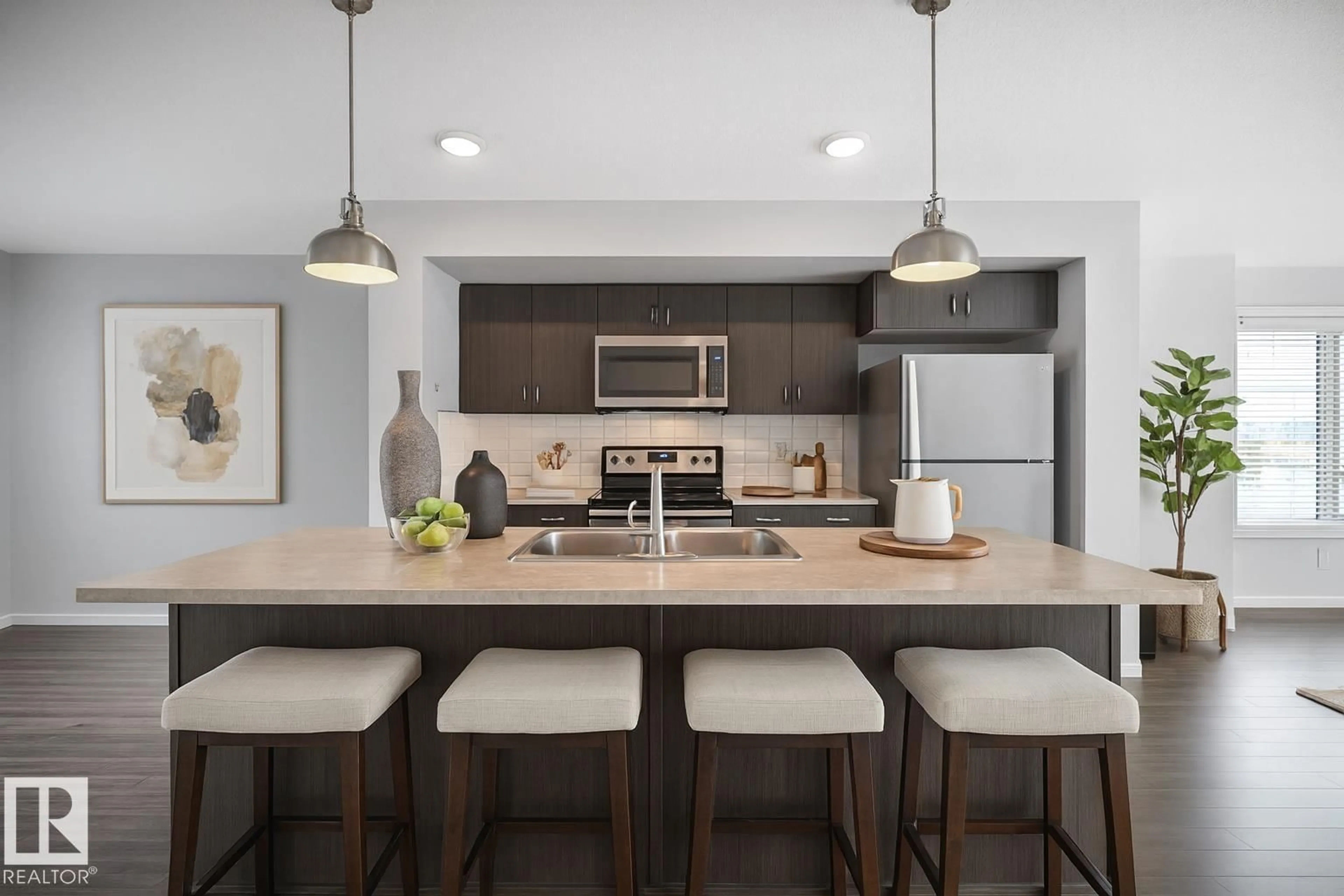 Open concept kitchen, unknown for #34 - 2215 24 ST, Edmonton Alberta T6T1A6