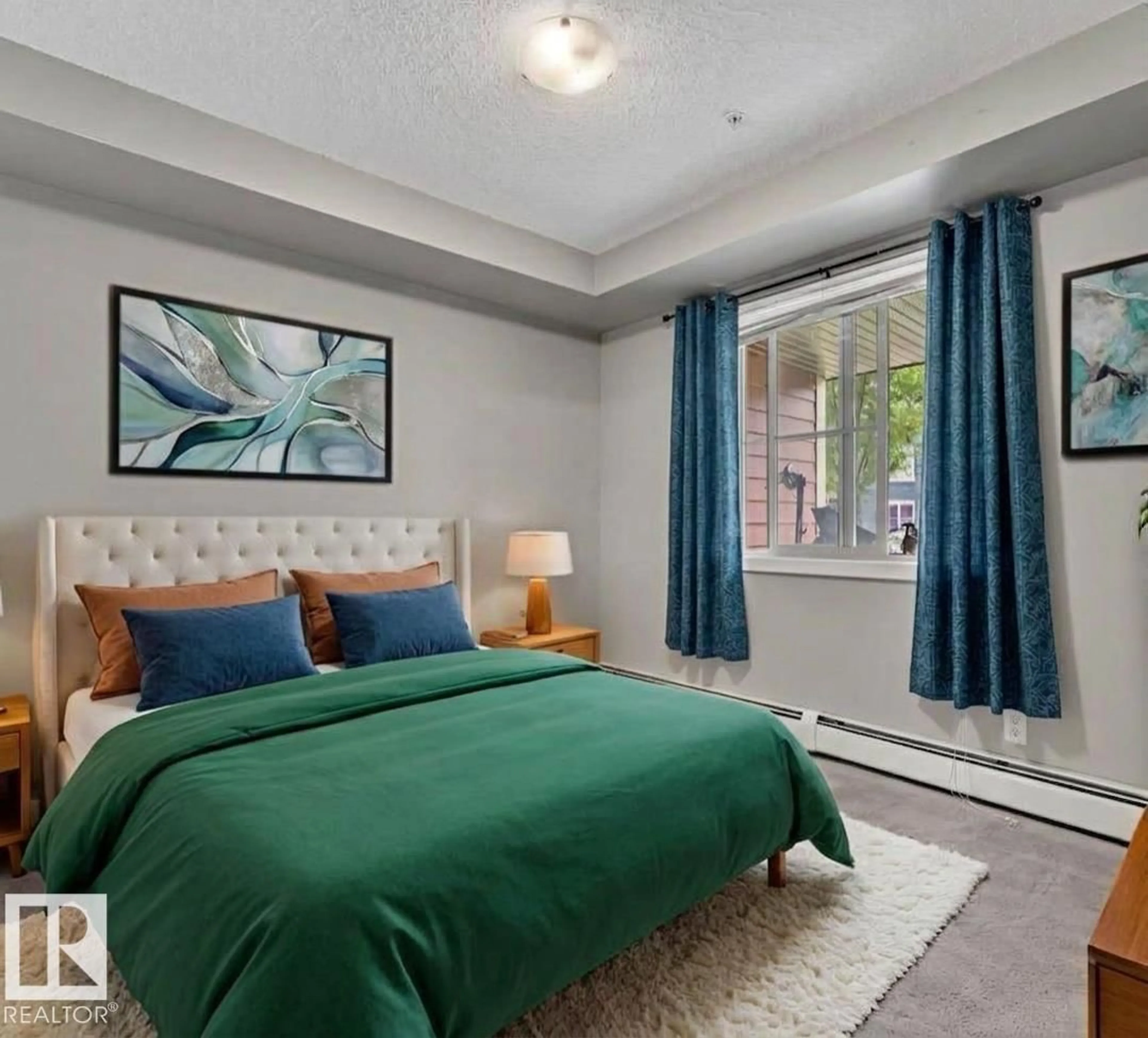 Bedroom with bed, unknown for #103 - 107 WATT CM, Edmonton Alberta T6X2C6