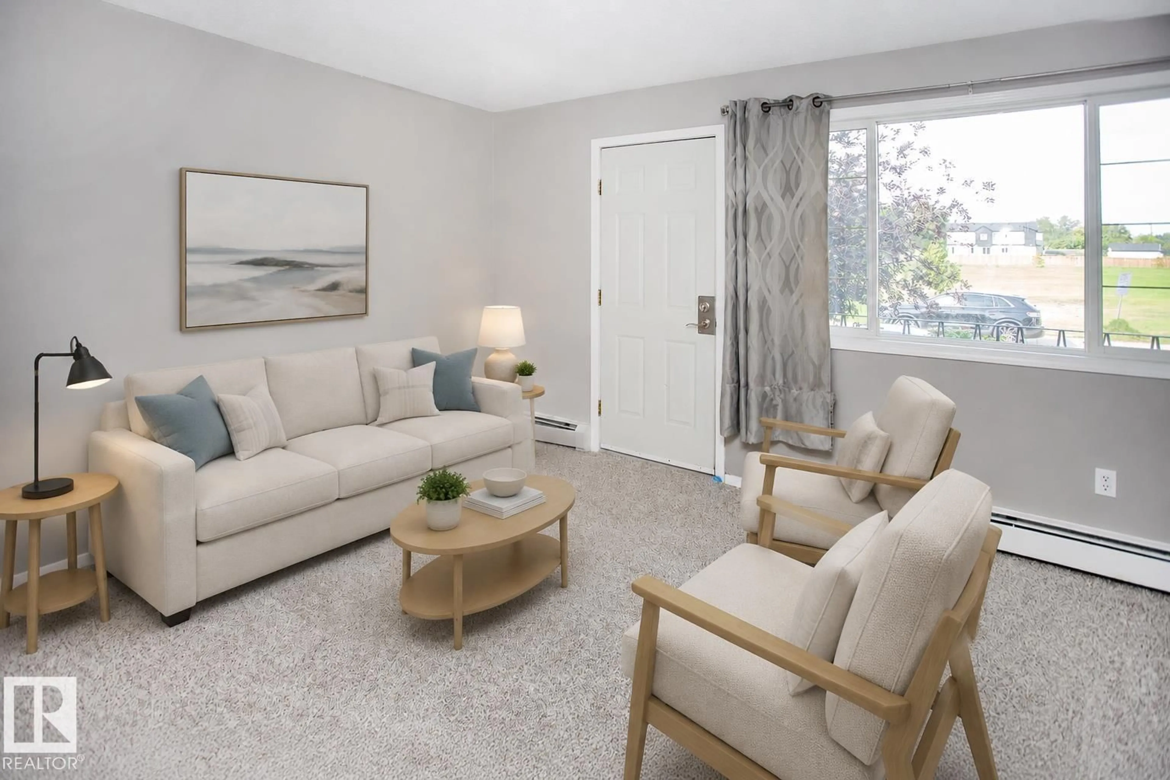 Living room with furniture, unknown for 8 - 15431 93 AV, Edmonton Alberta T5R5H4