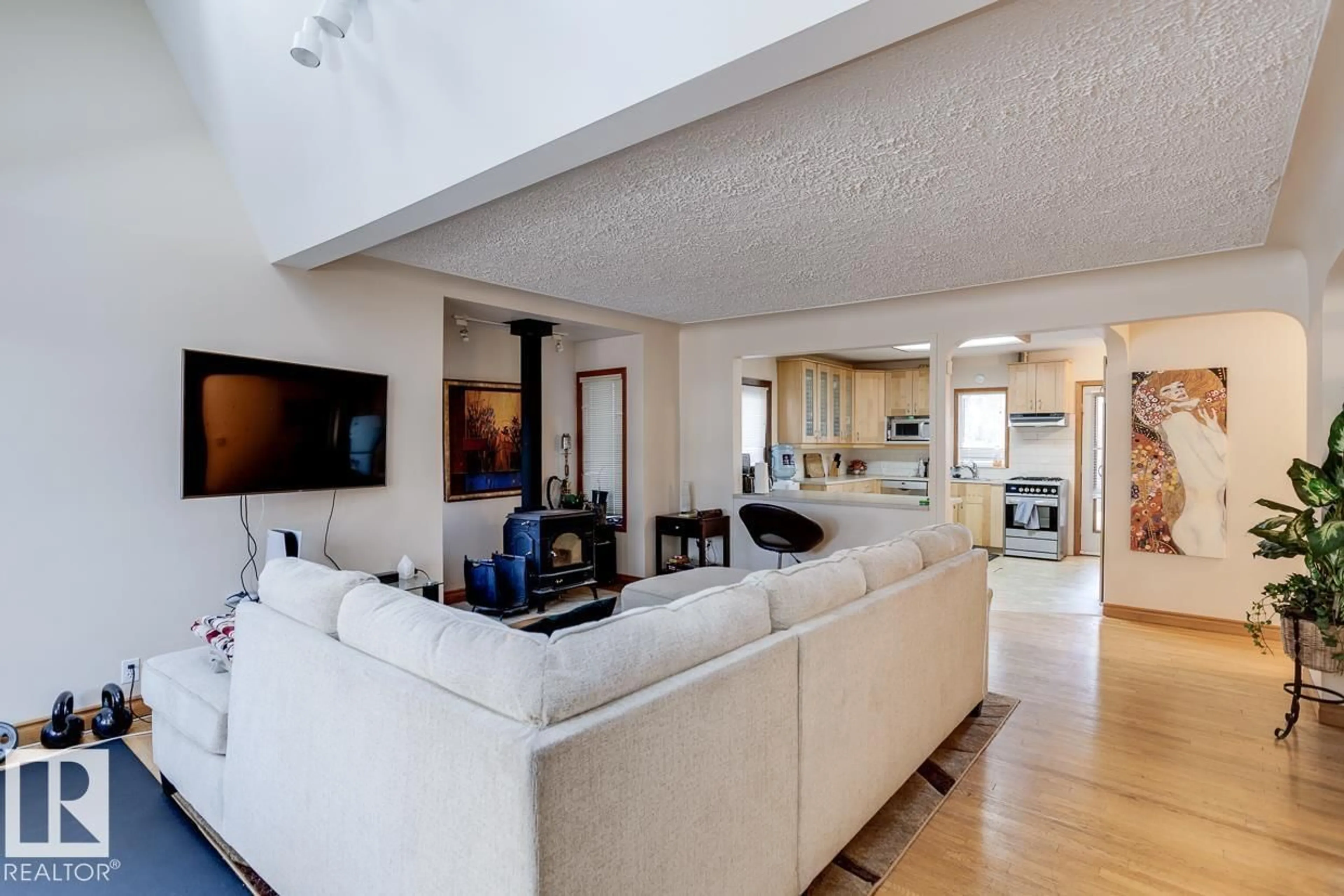 Living room with furniture, unknown for 14002 106 AV, Edmonton Alberta T5N1B2