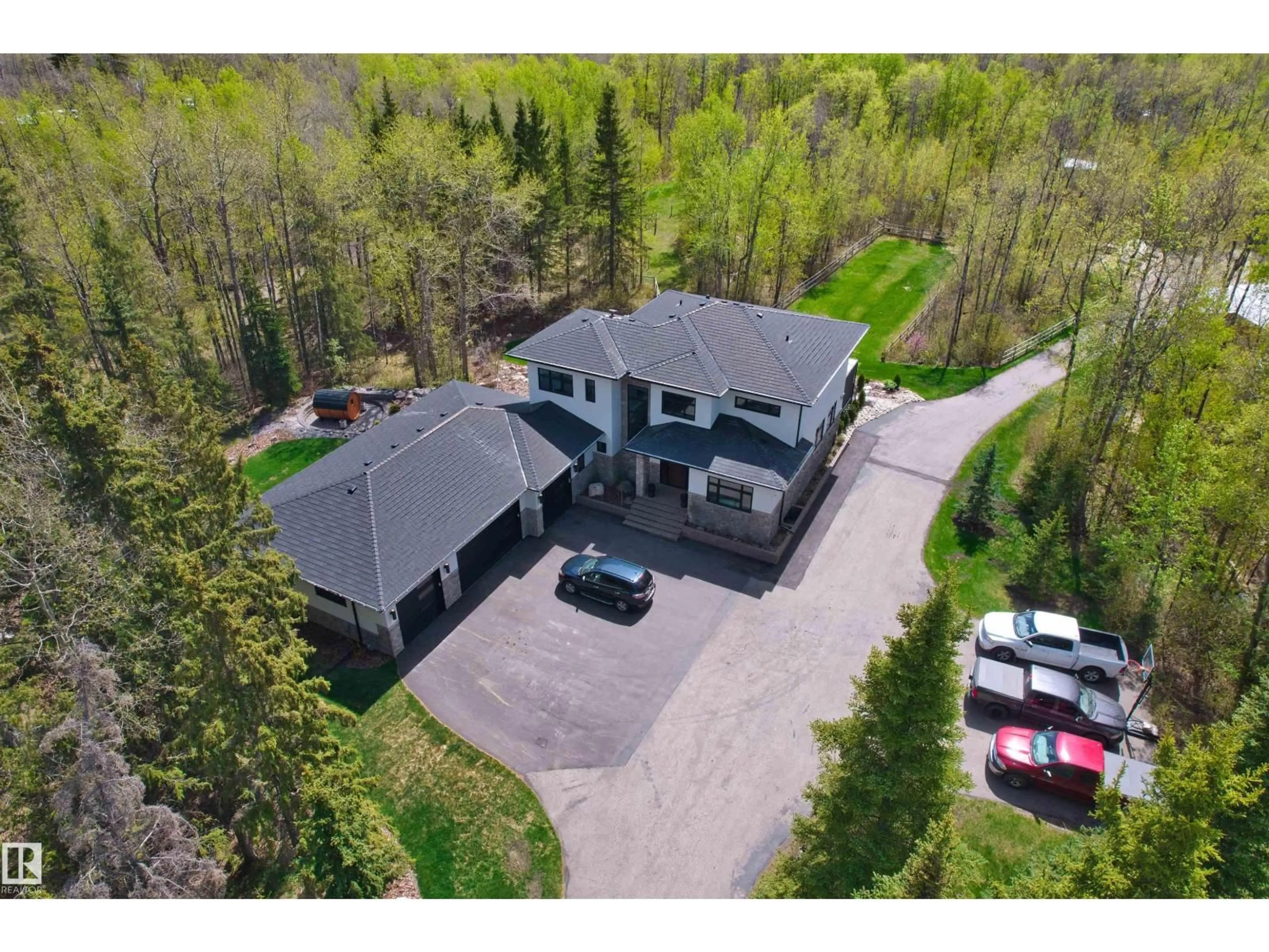 A pic from outside/outdoor area/front of a property/back of a property/a pic from drone, unknown for 22433 TWP ROAD 520, Rural Strathcona County Alberta T8C1E4