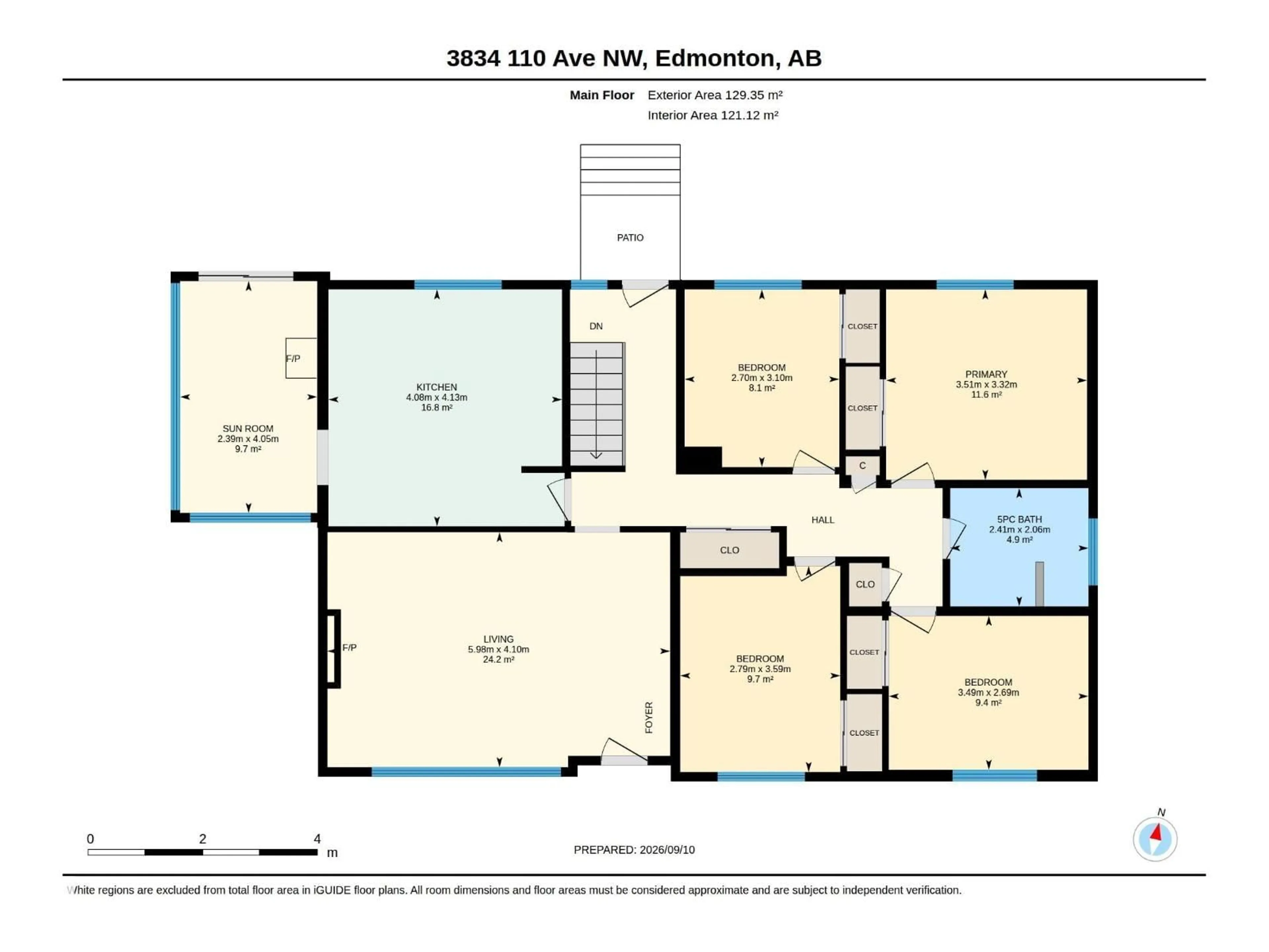 Floor plan for 3834 110 AV, Edmonton Alberta T5W0H7