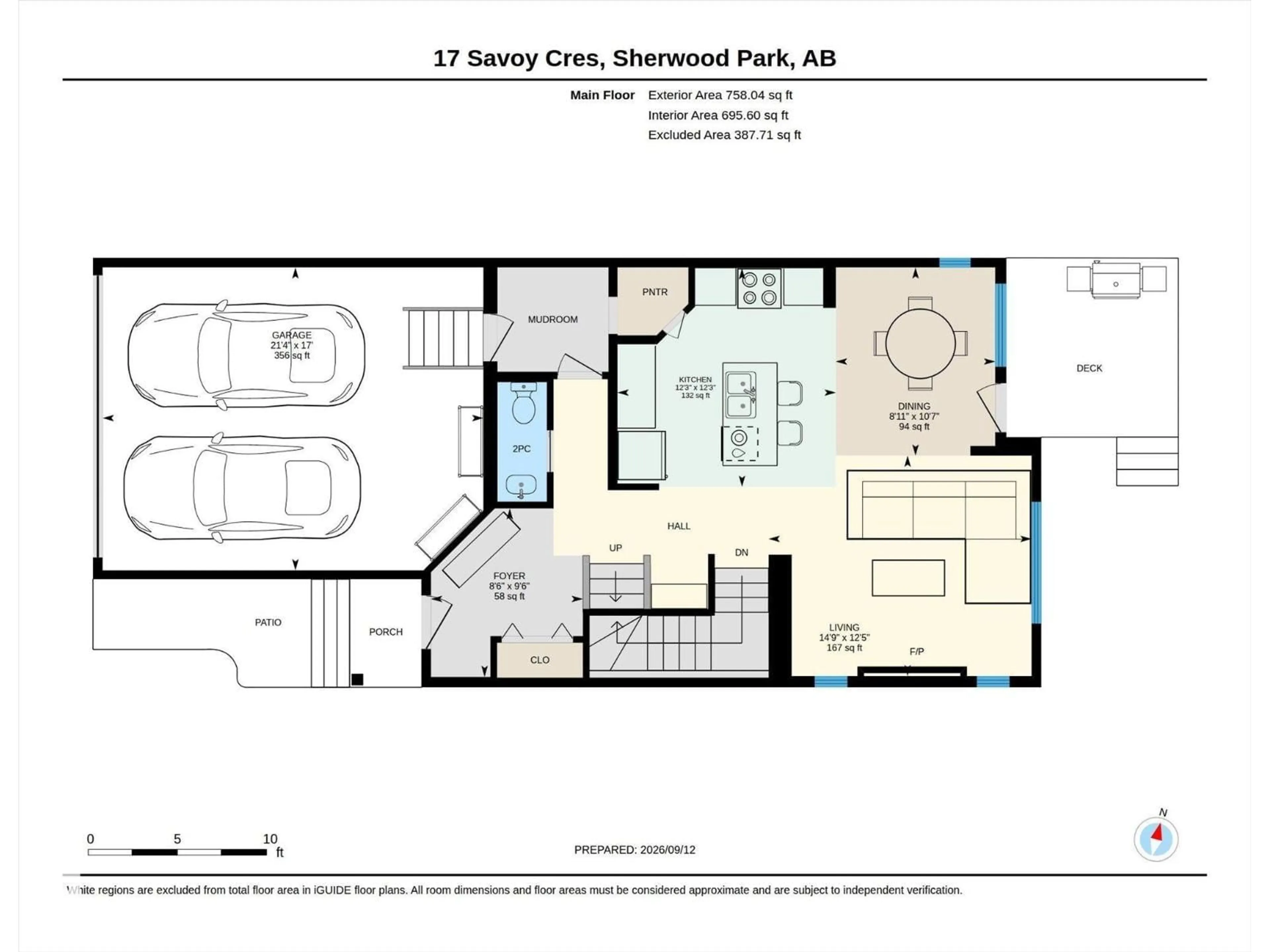 Floor plan for 17 SAVOY CR, Sherwood Park Alberta T8H1A8