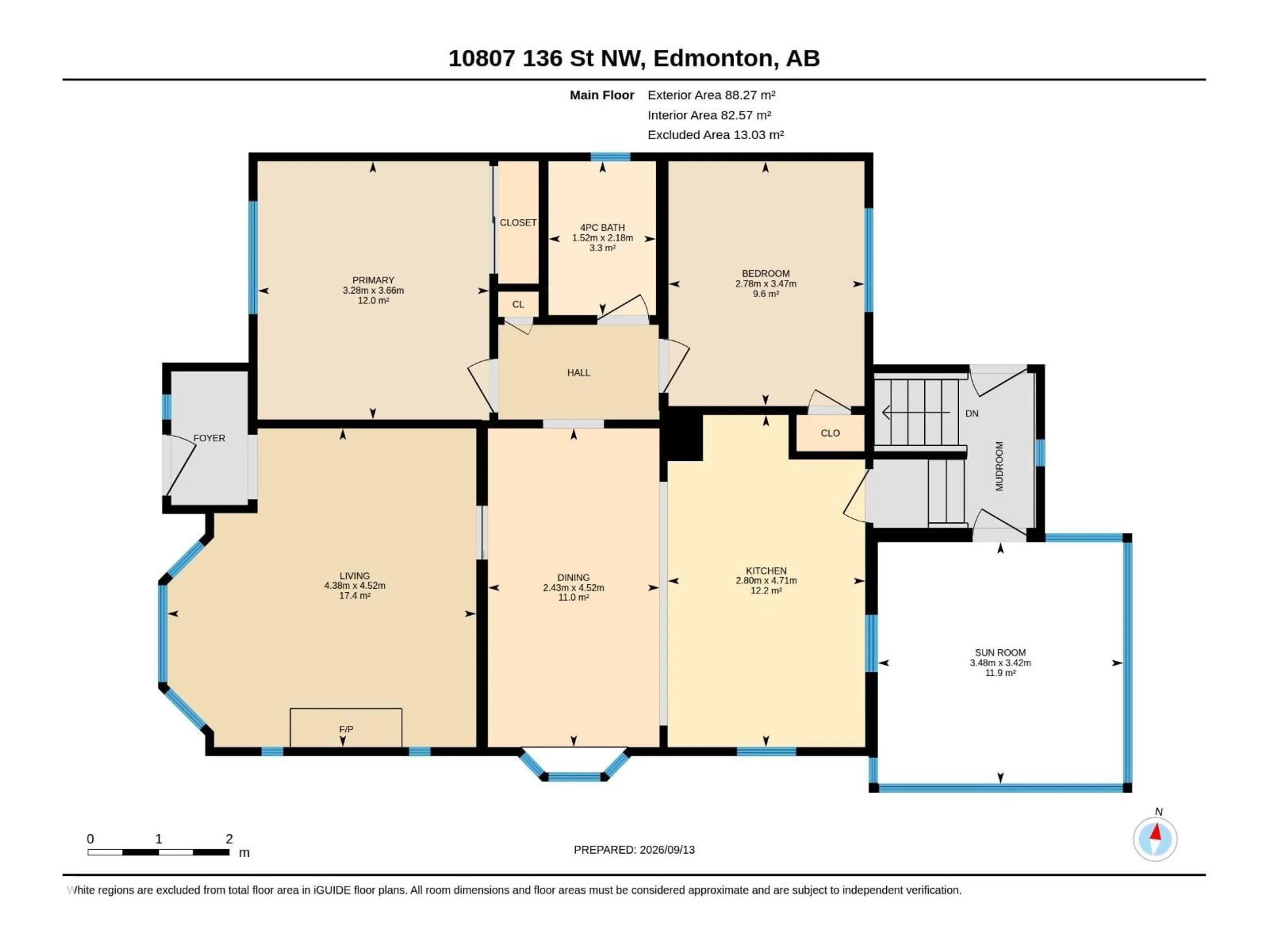 Floor plan for NW - 10807 136 ST, Edmonton Alberta T5M1M1