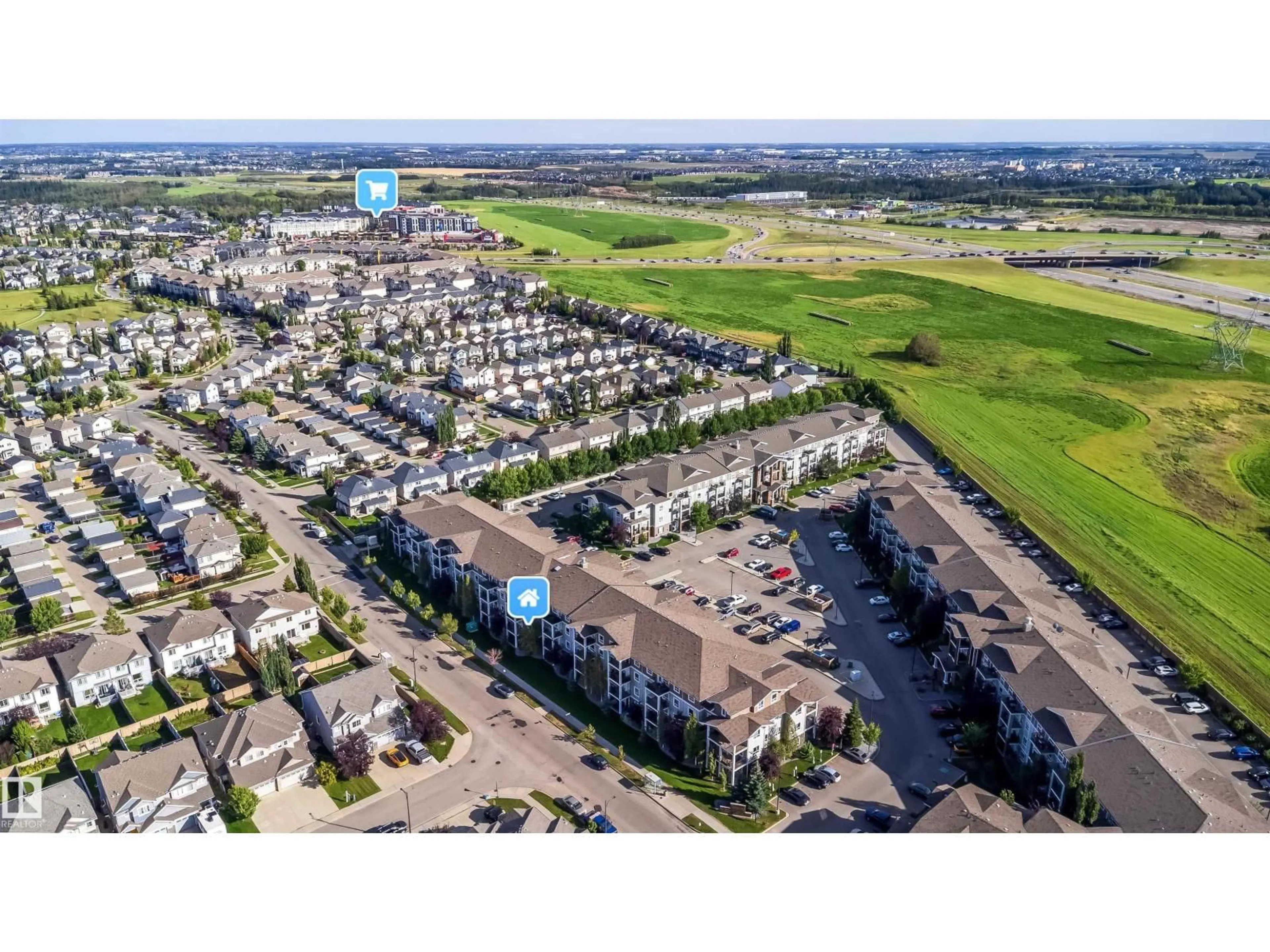 A pic from outside/outdoor area/front of a property/back of a property/a pic from drone, street for 9351 - 3114 SIMPSO DR NW, Edmonton Alberta T6R0N4