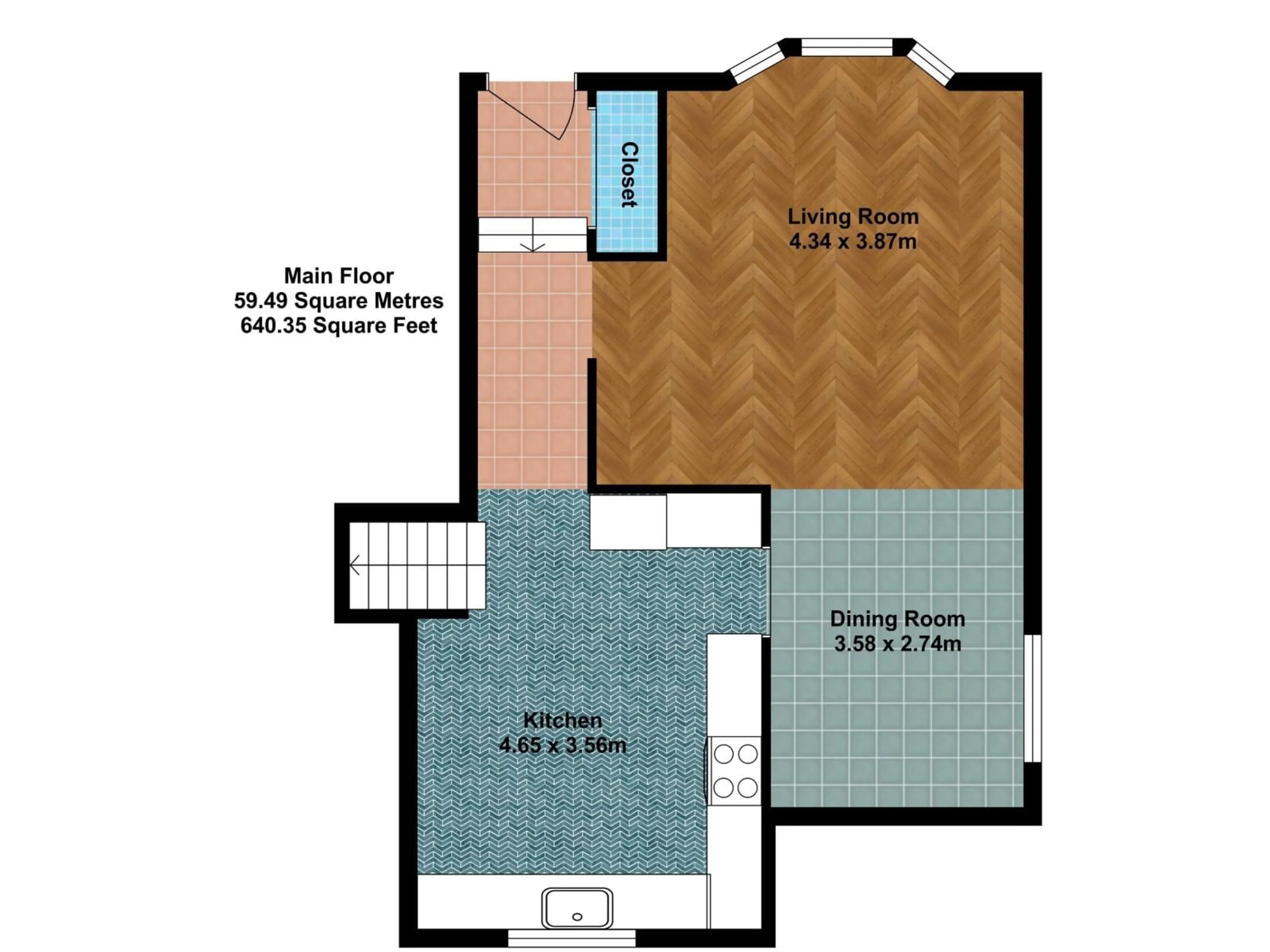 Floor plan for NW - 5712 123 AV, Edmonton Alberta T5W5G2