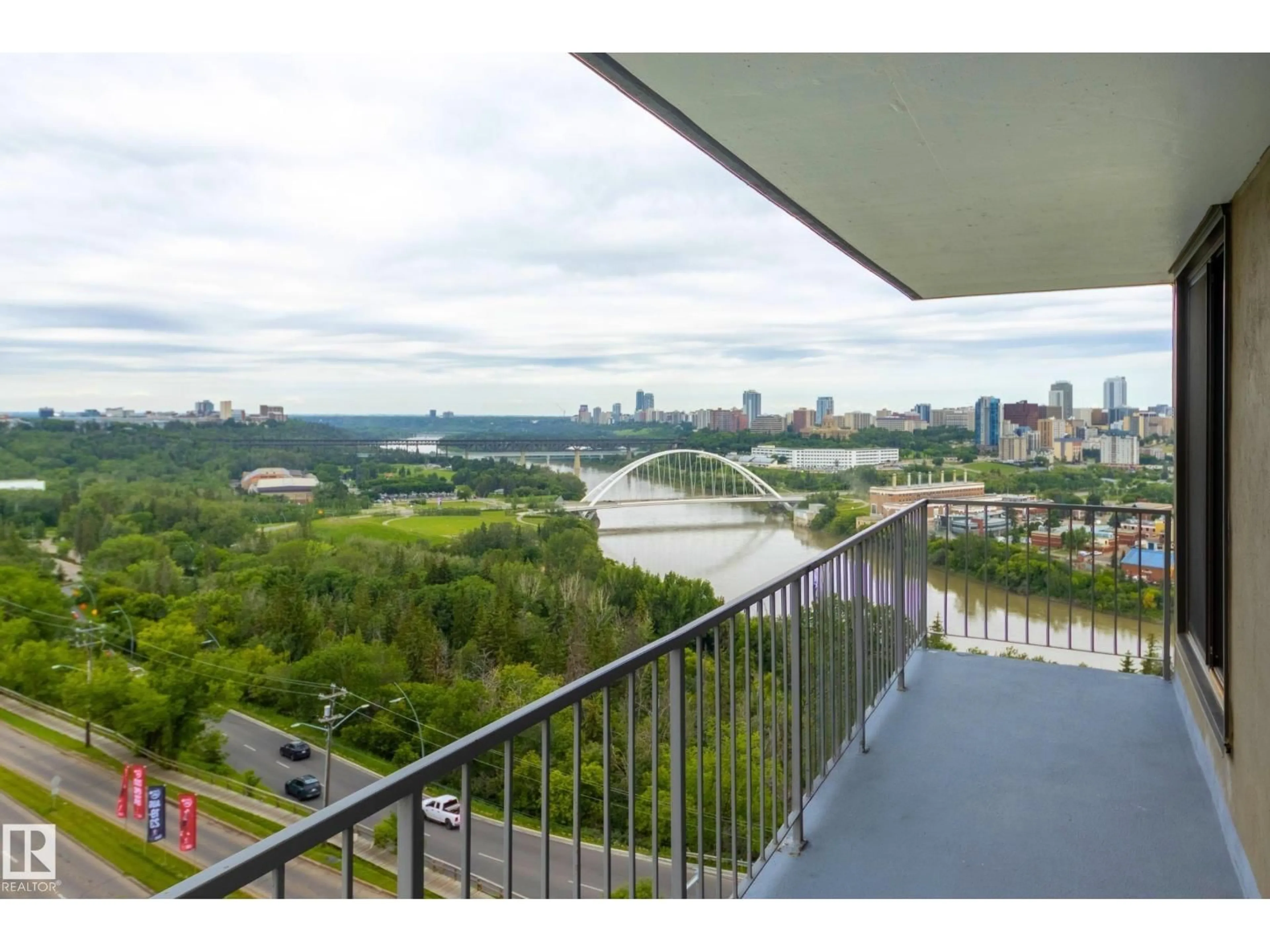 Balcony in the apartment, water/lake/river/ocean view for 1201 SASKATCHEWAN DR, Edmonton Alberta T6E4Y9