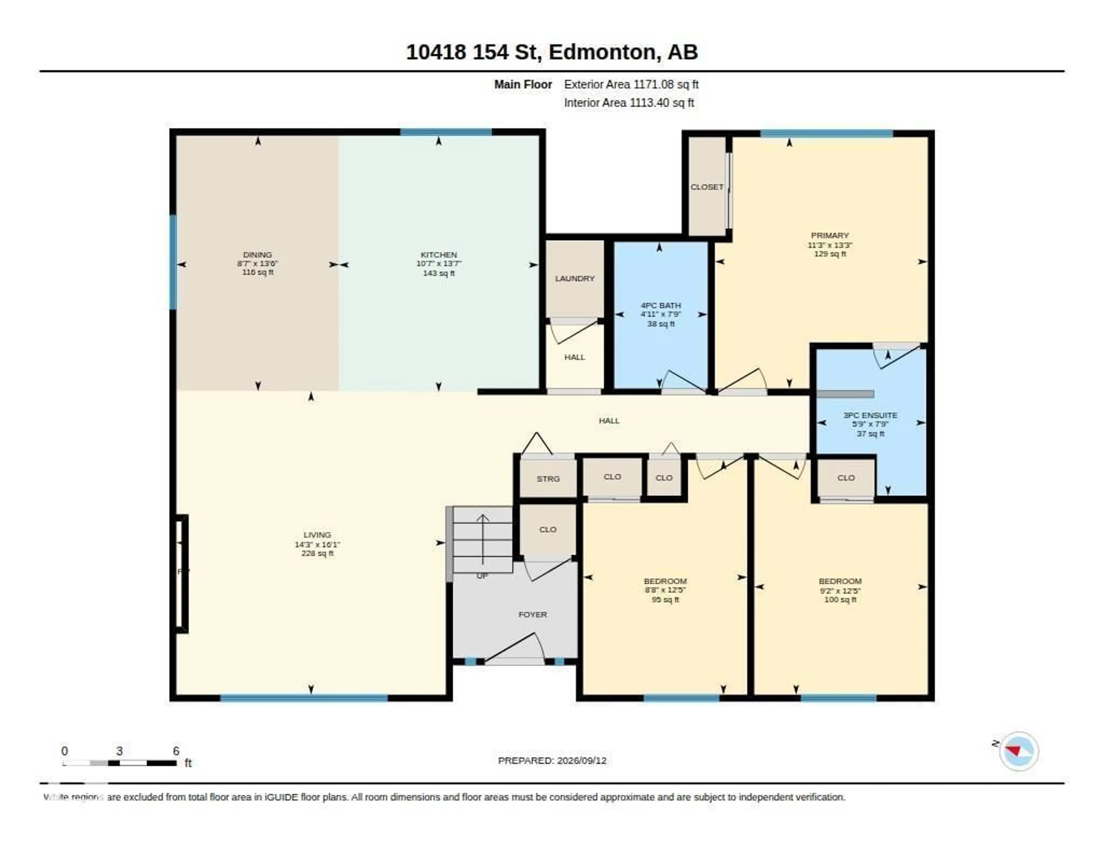 Floor plan for 10418 154 ST, Edmonton Alberta T5P2H8