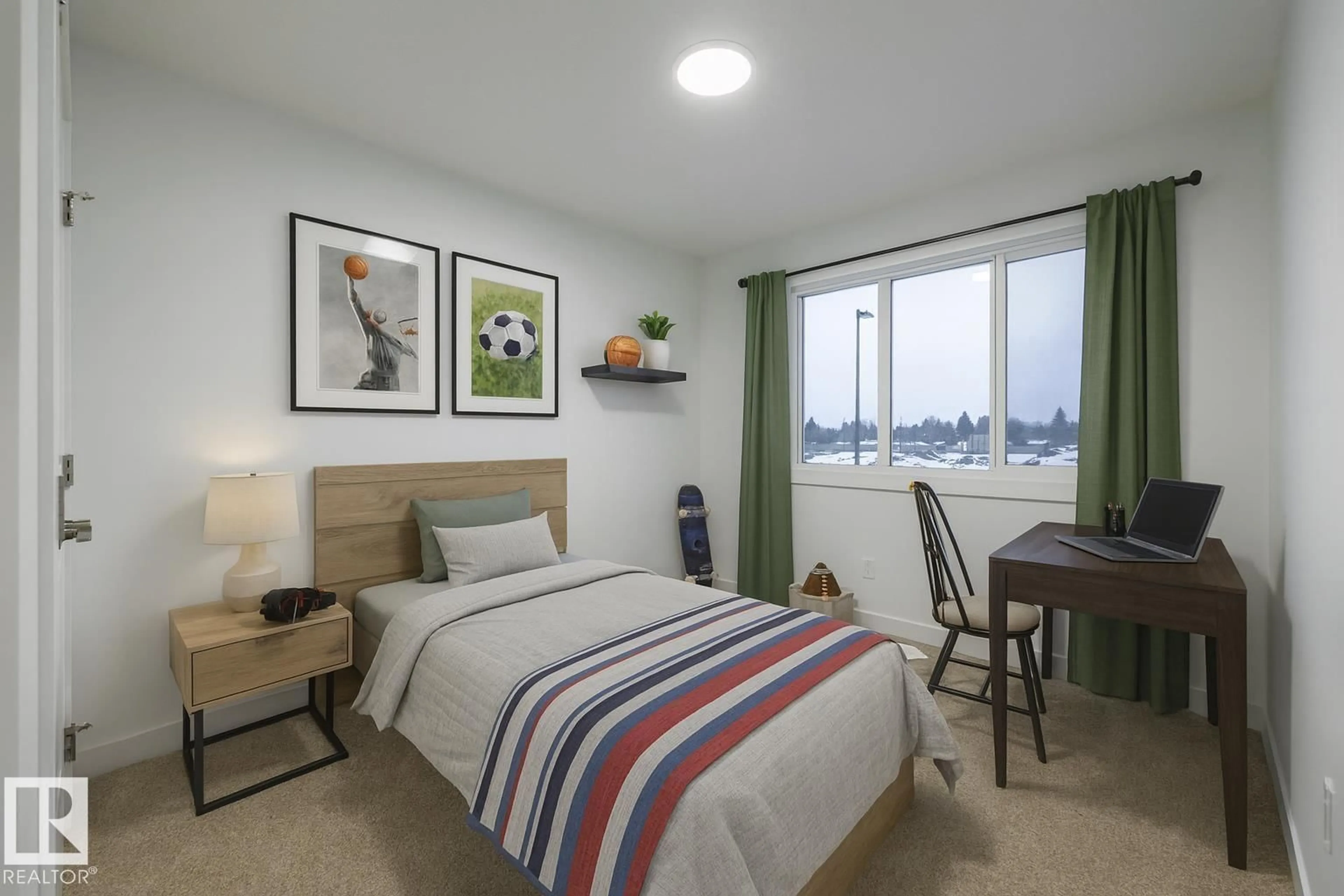 Bedroom with bed, unknown for 174 CRYSTALLINA NERA DR, Edmonton Alberta T5Z0W4