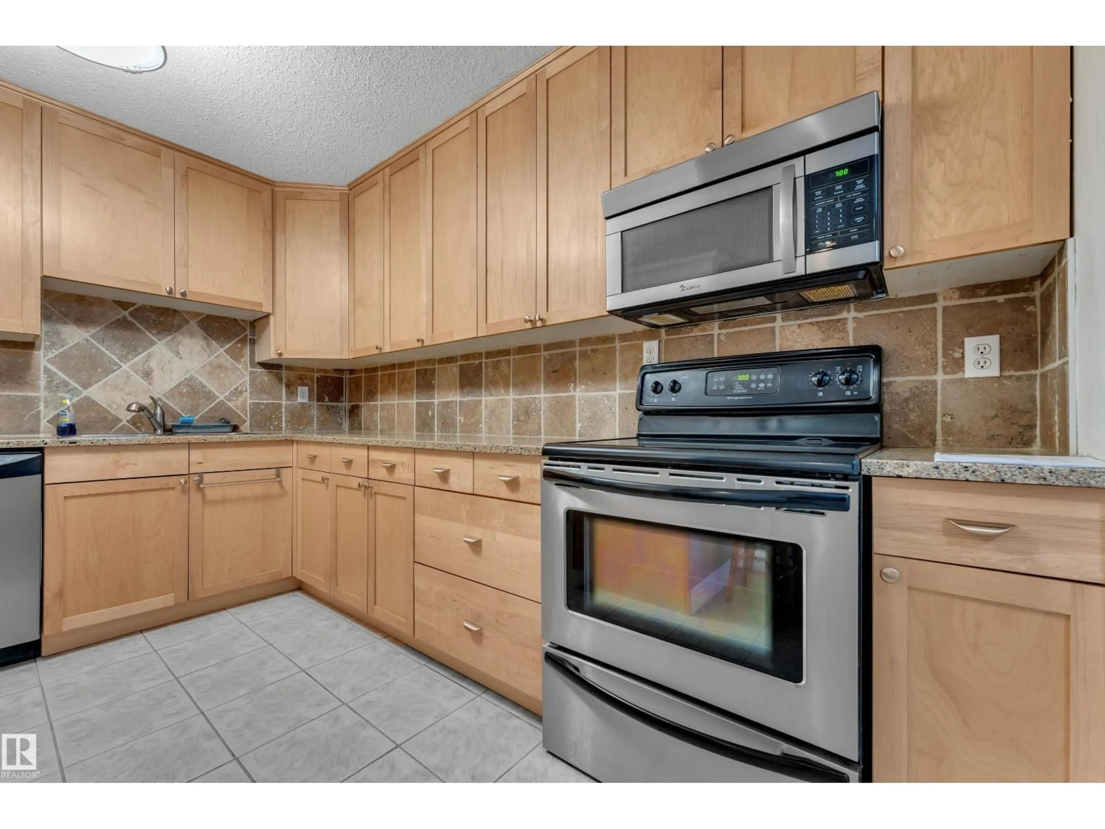 Standard kitchen, ceramic/tile floor for #304 - 10165 113 ST, Edmonton Alberta T5K1P1