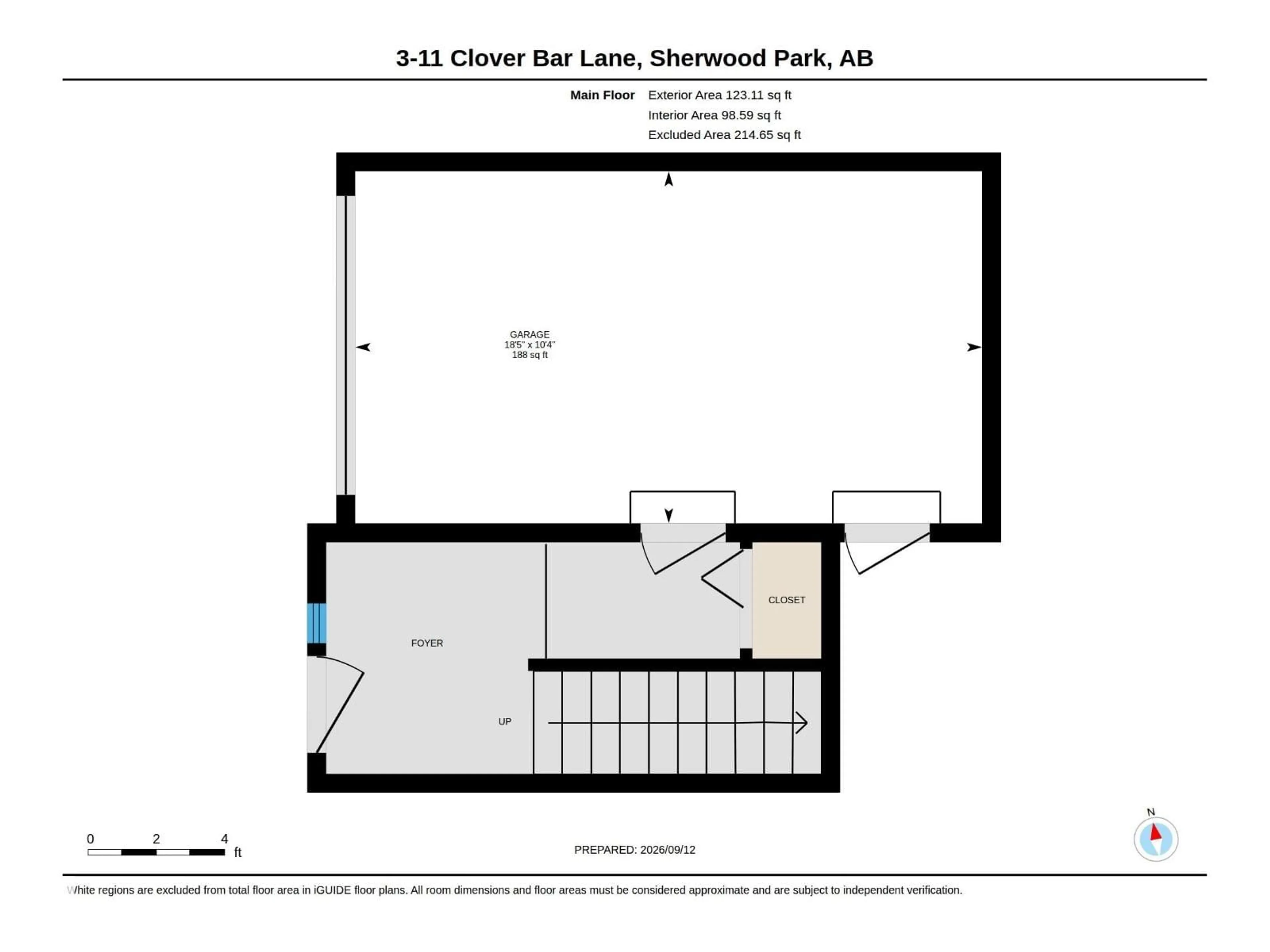 Floor plan for 11 - 3 CLOVER BAR LN, Sherwood Park Alberta T8H0C4