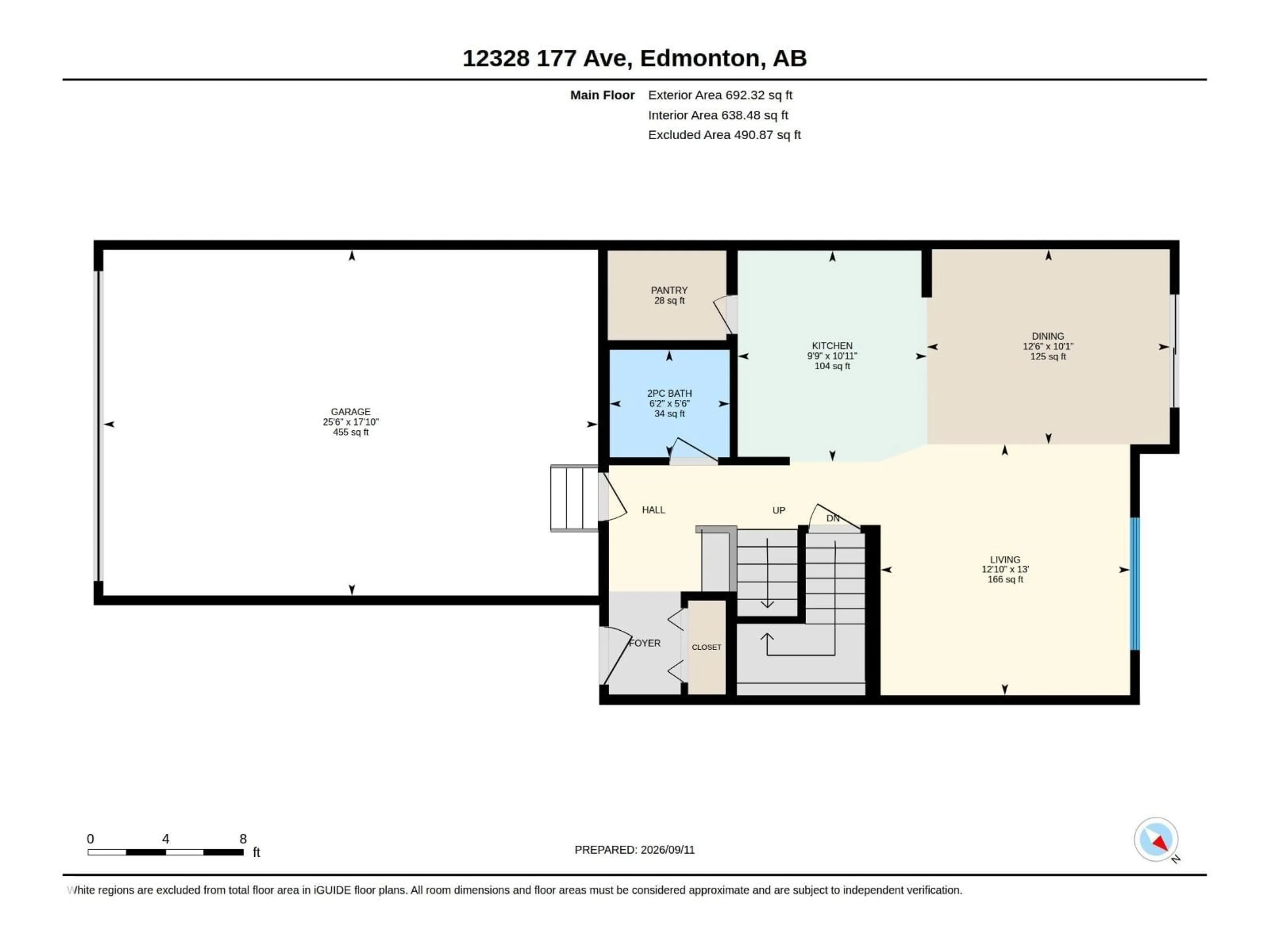Floor plan for 12328 177 AV, Edmonton Alberta T5X0L3