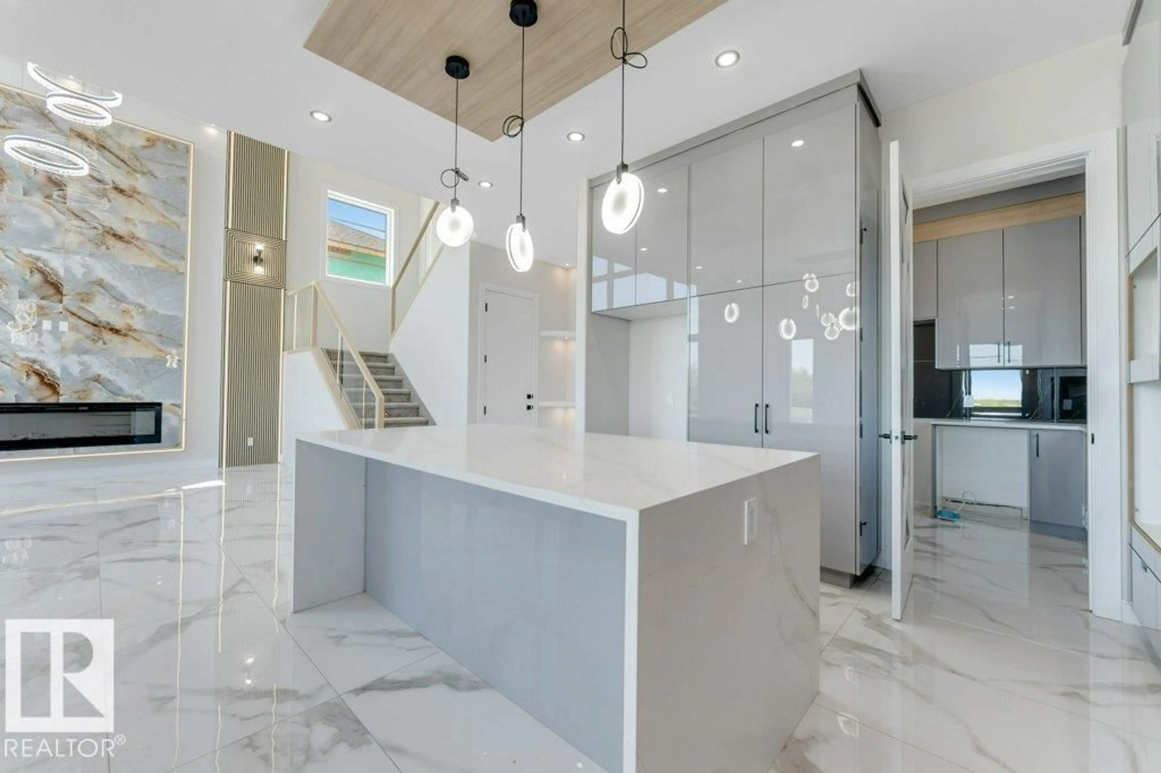 Contemporary kitchen, ceramic/tile floor for NE - 6398 17 ST, Rural Leduc County Alberta T4X3C8