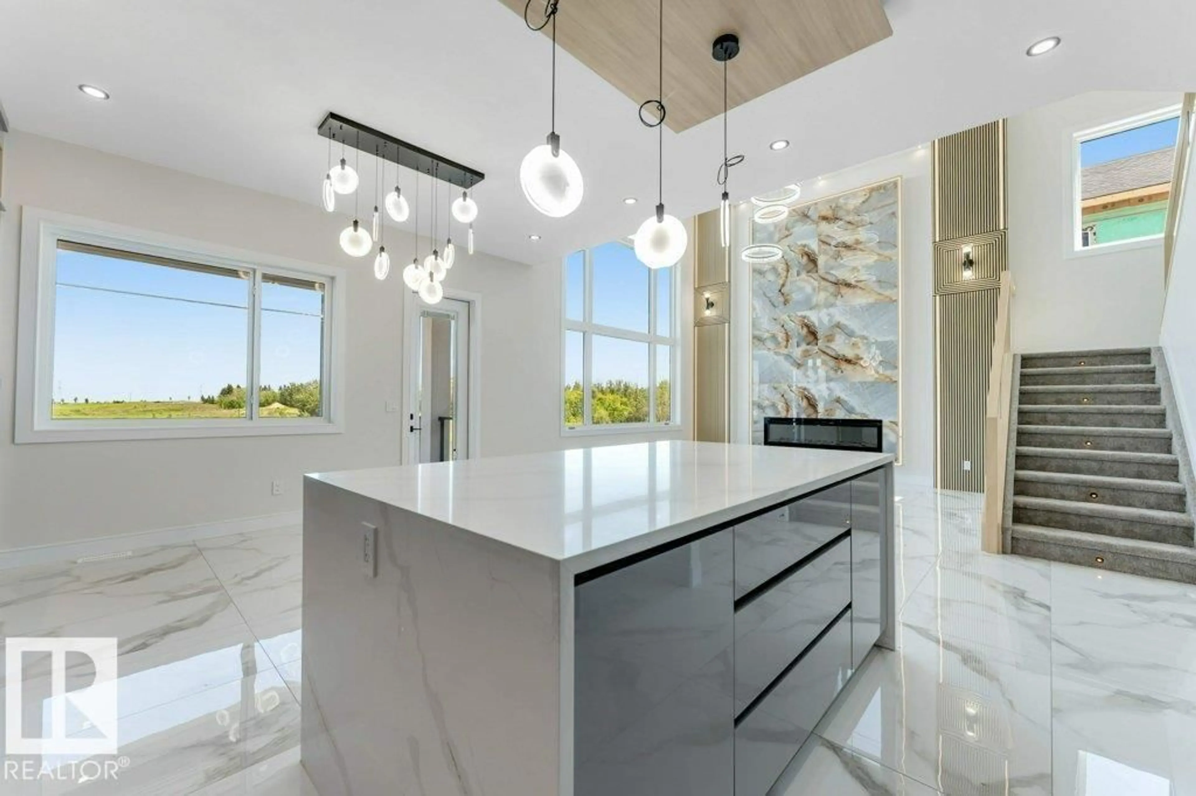 Contemporary kitchen, ceramic/tile floor for NE - 6398 17 ST, Rural Leduc County Alberta T4X3C8