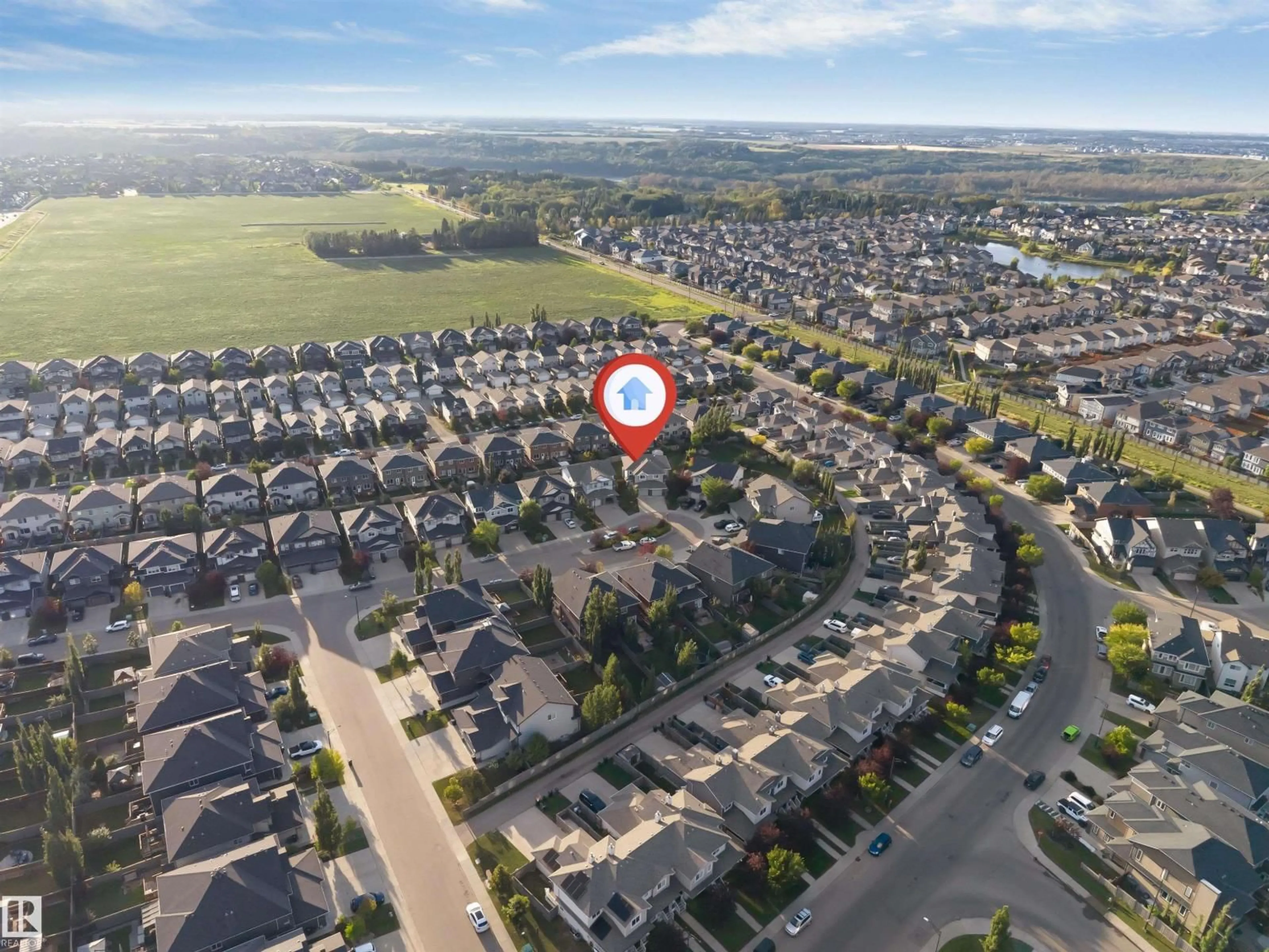 A pic from outside/outdoor area/front of a property/back of a property/a pic from drone, street for SW - 1110 176 ST, Edmonton Alberta T6W2B7