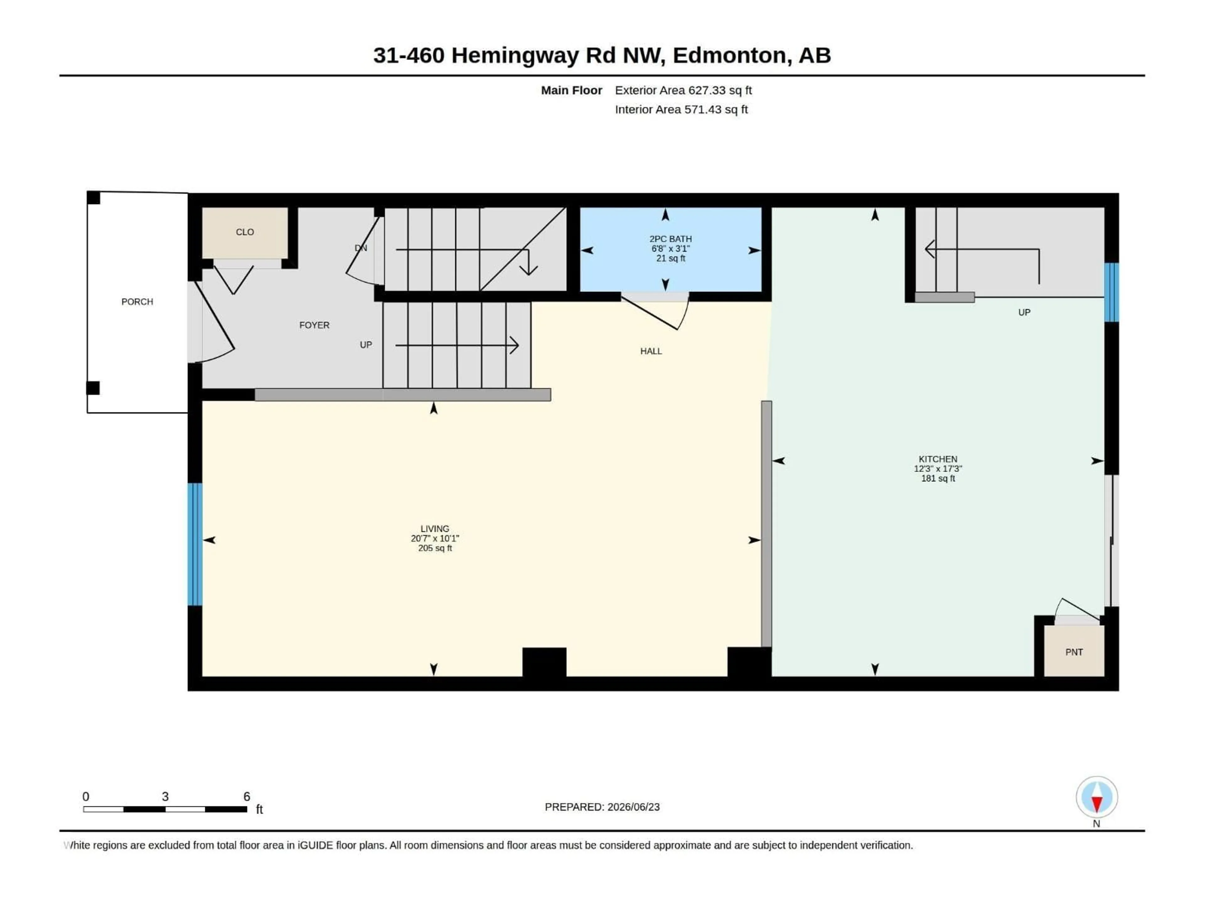 Floor plan for #31 - 460 HEMINGWAY RD, Edmonton Alberta T6M0M5