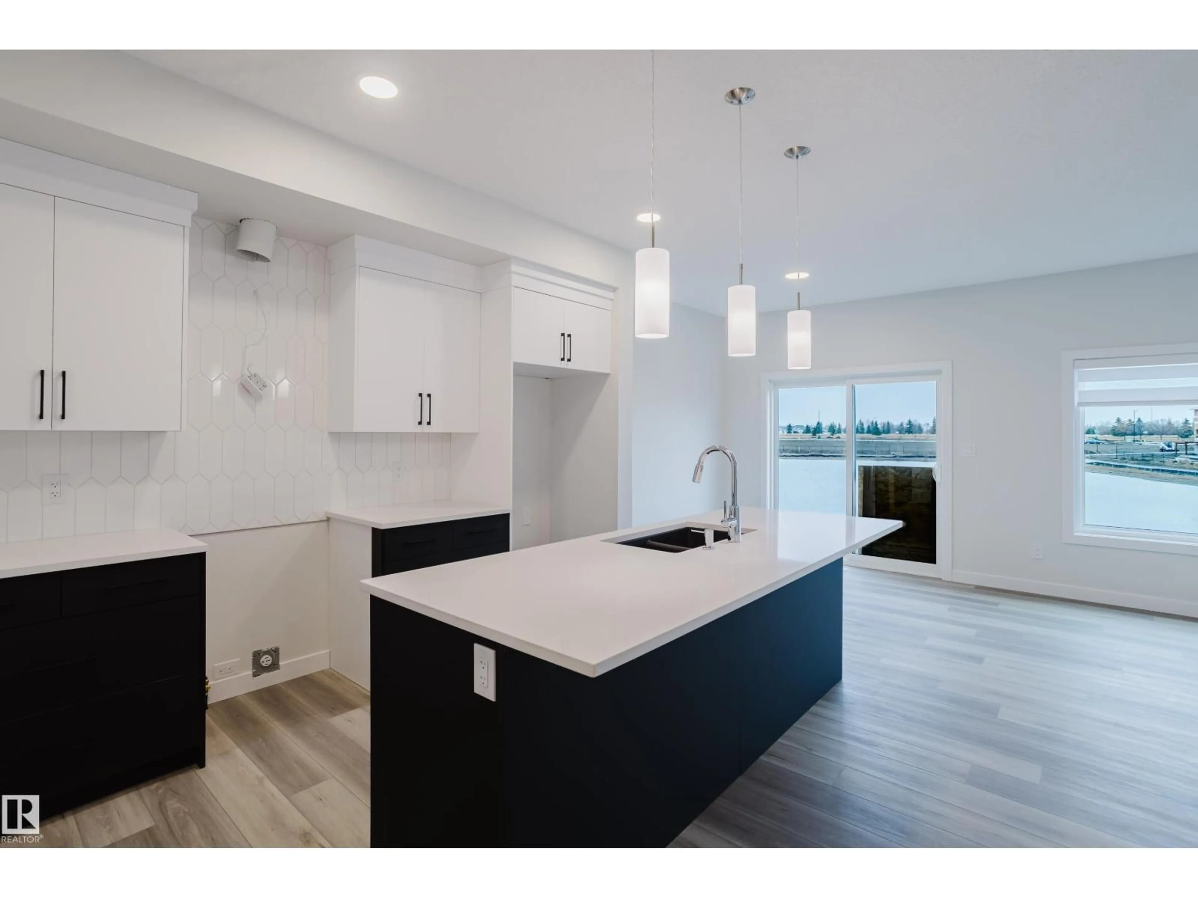 Open concept kitchen, ceramic/tile floor for 18647 19 AV, Edmonton Alberta T6M3M9