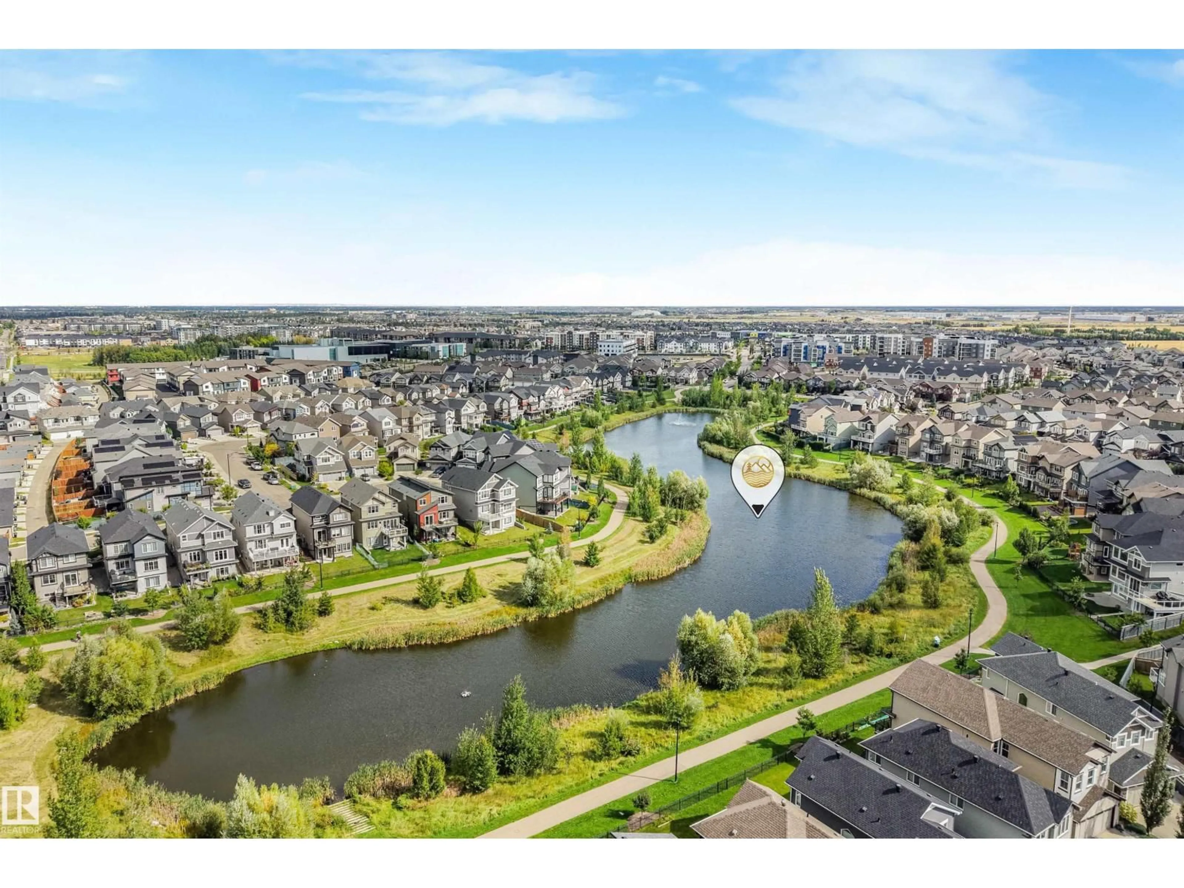 A pic from outside/outdoor area/front of a property/back of a property/a pic from drone, water/lake/river/ocean view for #35 - 11910 35 AV, Edmonton Alberta T6W4Z8