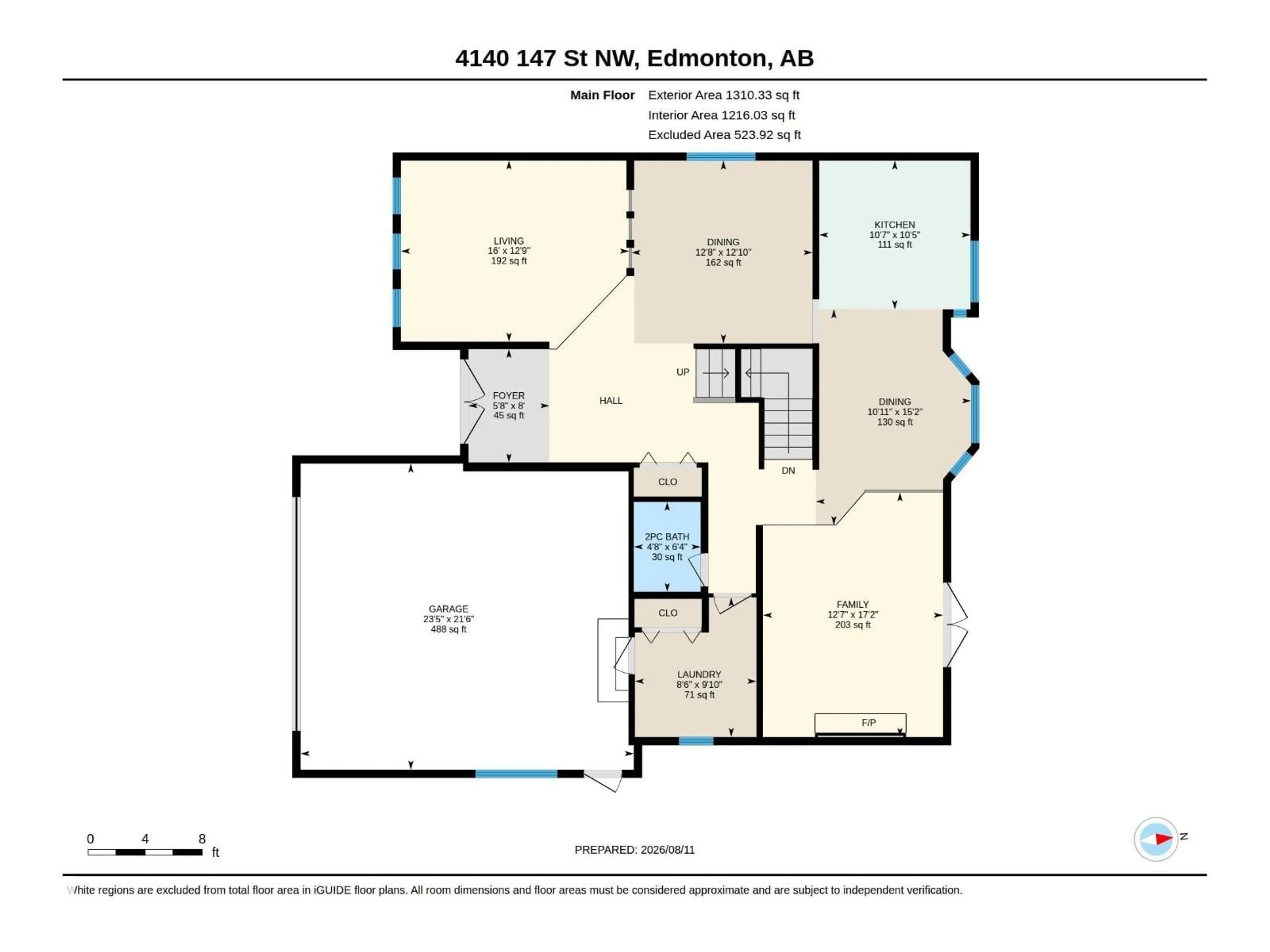 Floor plan for 4140 147 ST, Edmonton Alberta T6H5V1