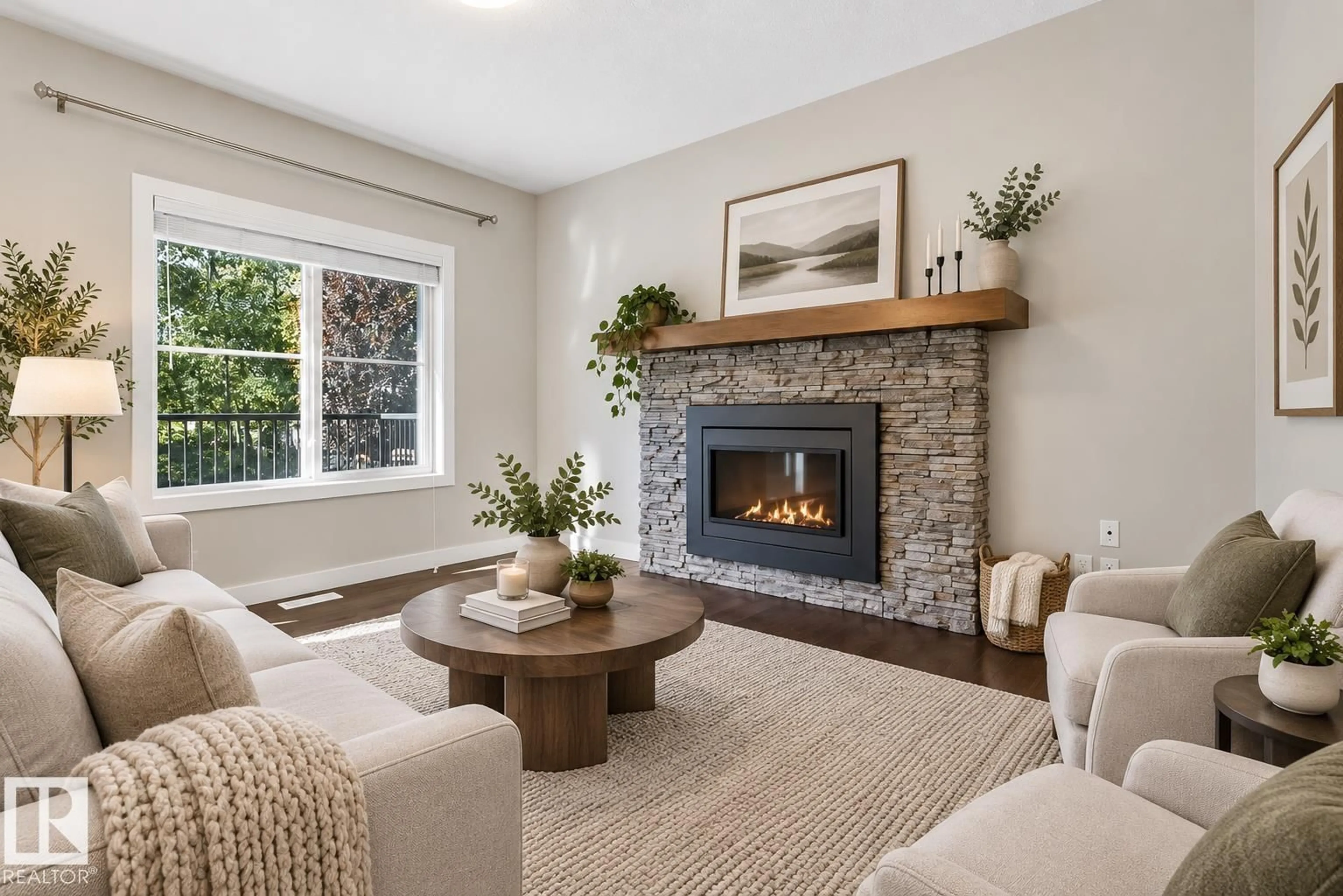 Living room with furniture, unknown for 39 GREENBURY MR, Spruce Grove Alberta T7X0M1