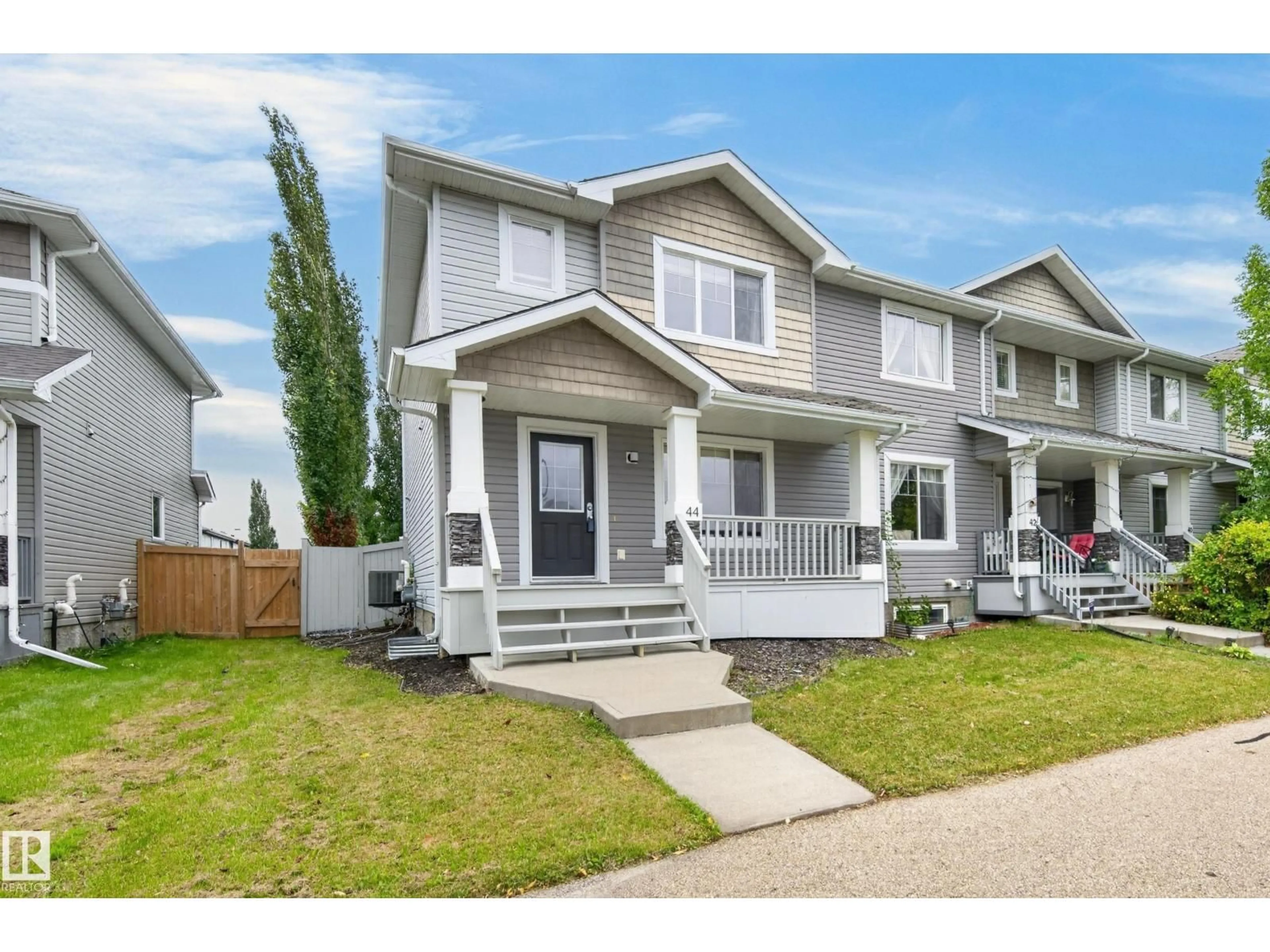 Home with vinyl exterior material, street for 44 ALLARD WY, Fort Saskatchewan Alberta T8L0E6