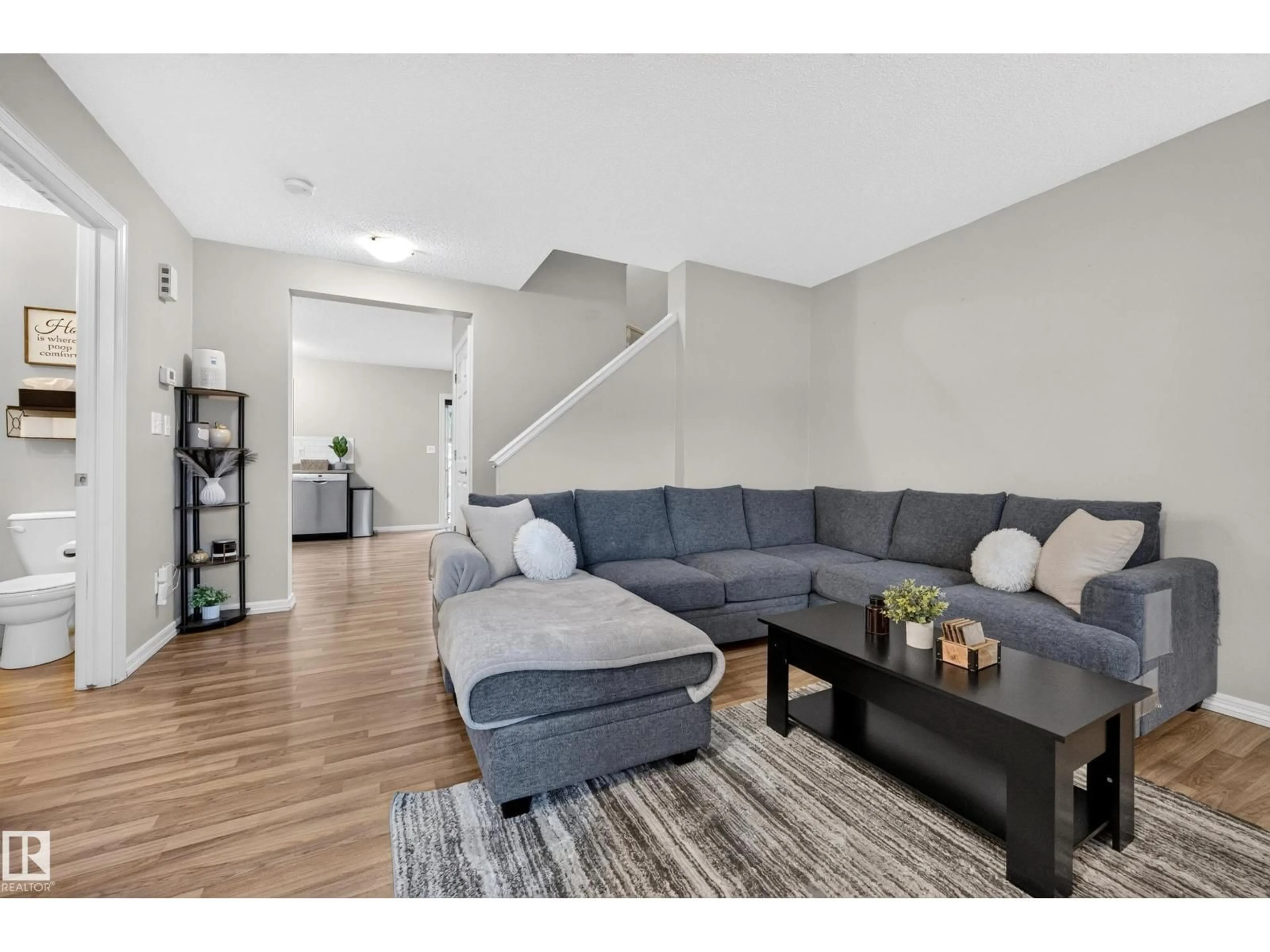 Living room with furniture, unknown for 44 ALLARD WY, Fort Saskatchewan Alberta T8L0E6