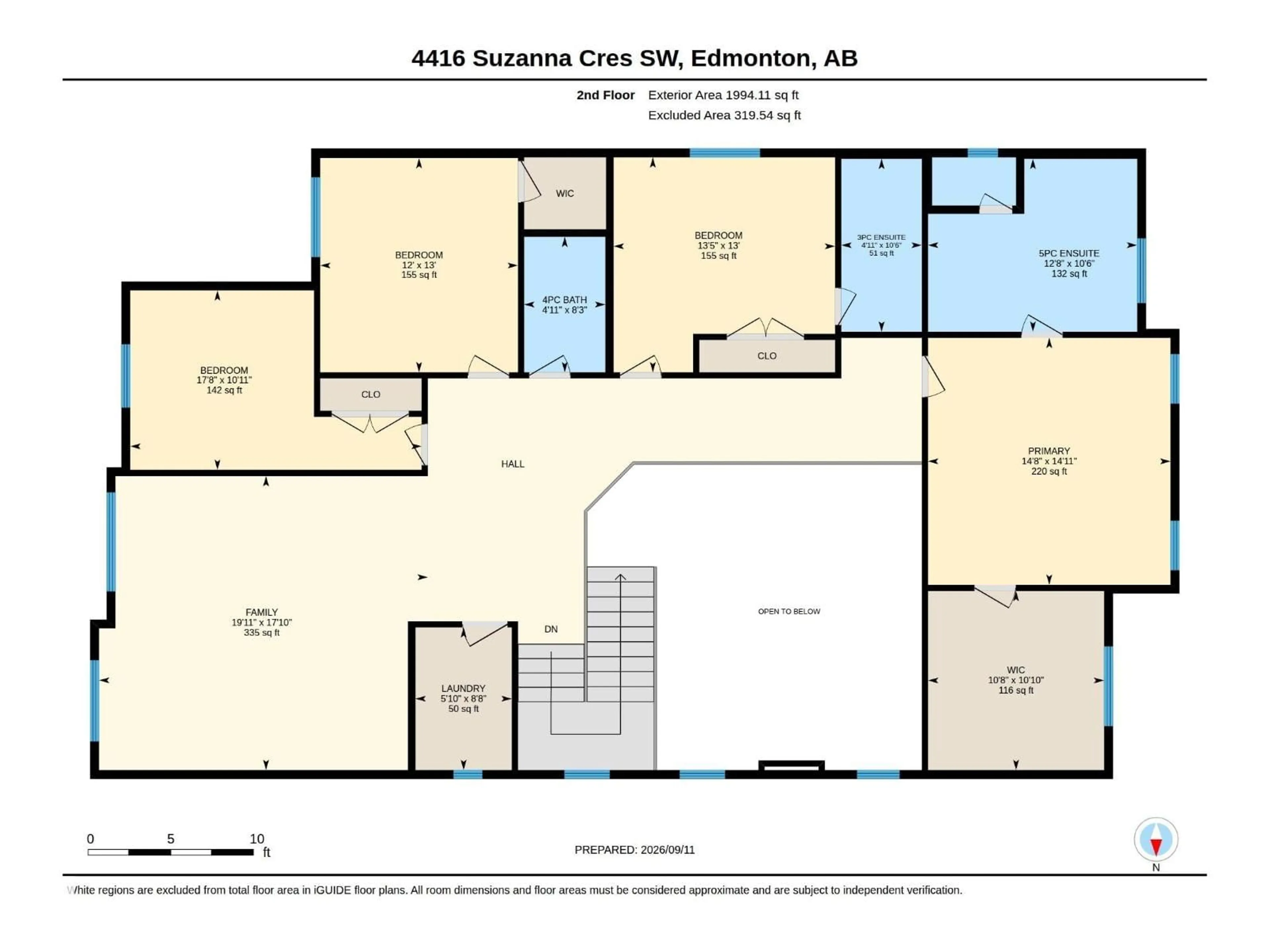 Floor plan for 4416 SUZANNA CRESCENT, Edmonton Alberta T6X0Y4