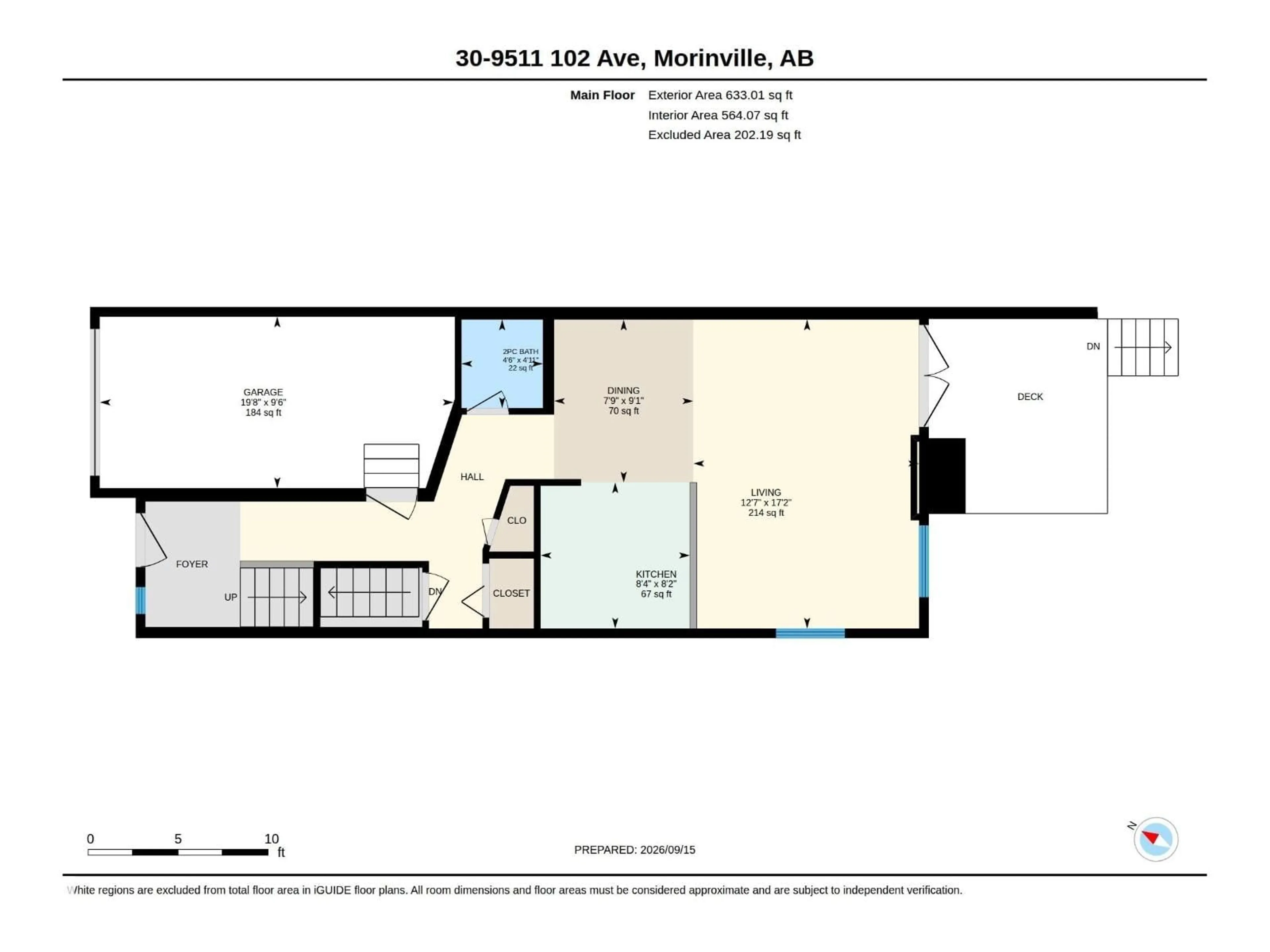 Floor plan for 30 - 9511 102 AV, Morinville Alberta T8R0C6