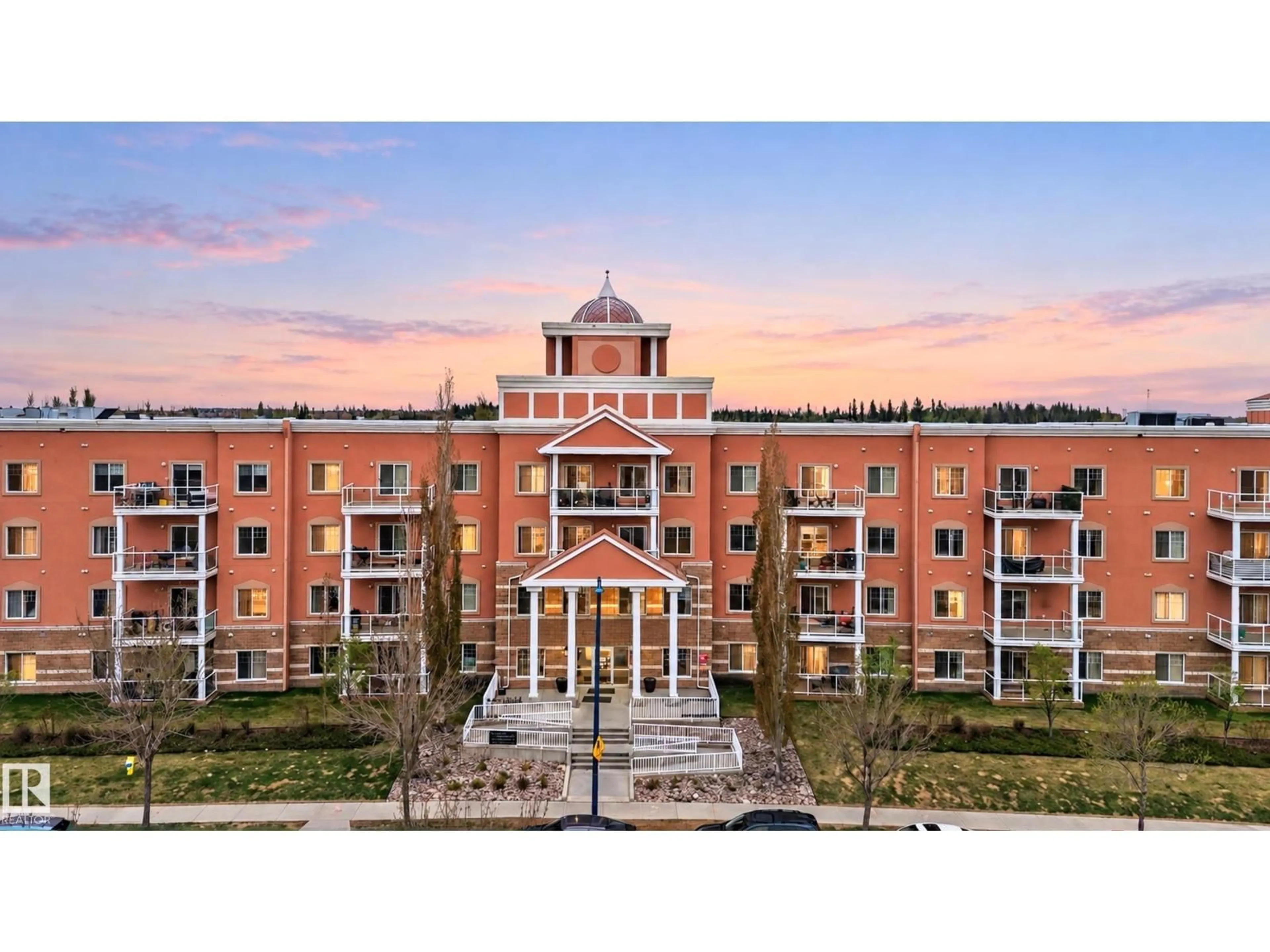 A pic from outside/outdoor area/front of a property/back of a property/a pic from drone, building for #119 - 263 MACEWAN RD, Edmonton Alberta T6W0C4