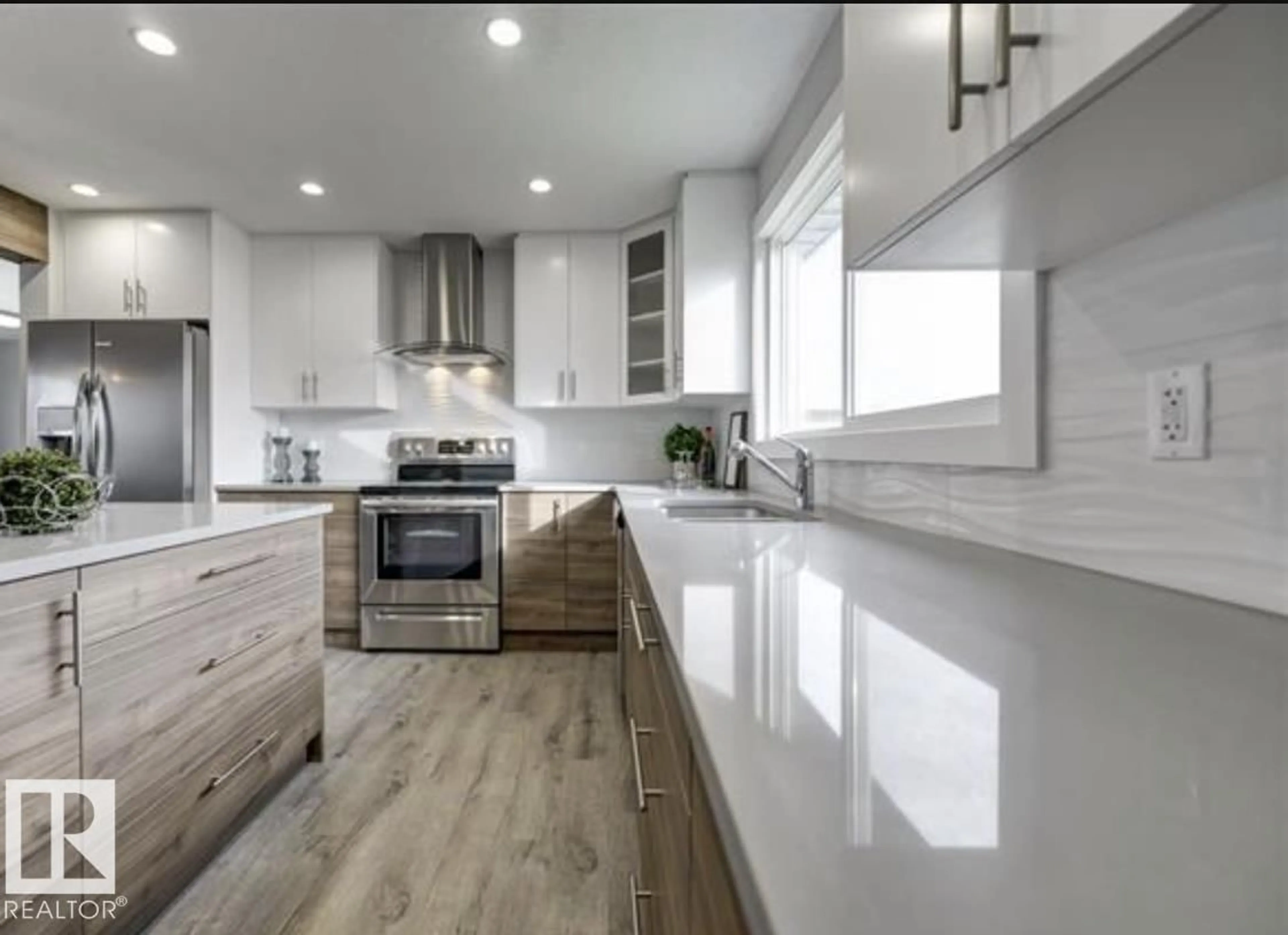 Contemporary kitchen, unknown for NW - 13907 88 ST, Edmonton Alberta T5E3J1
