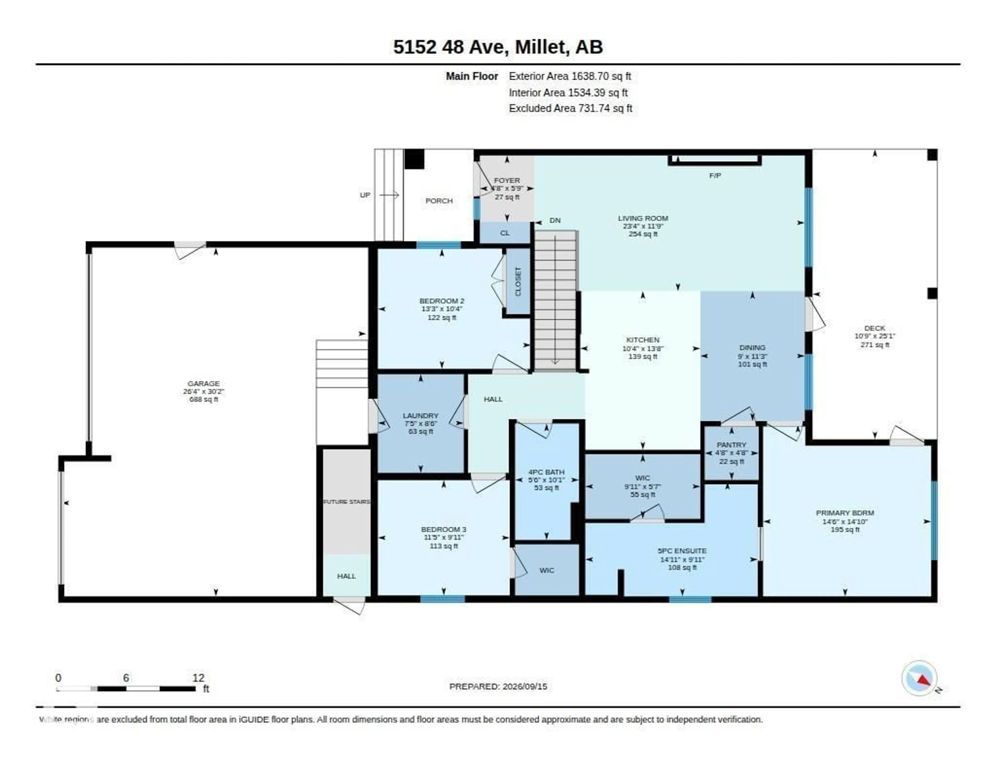 Floor plan for 5152 48 AV, Millet Alberta T0C1Z0