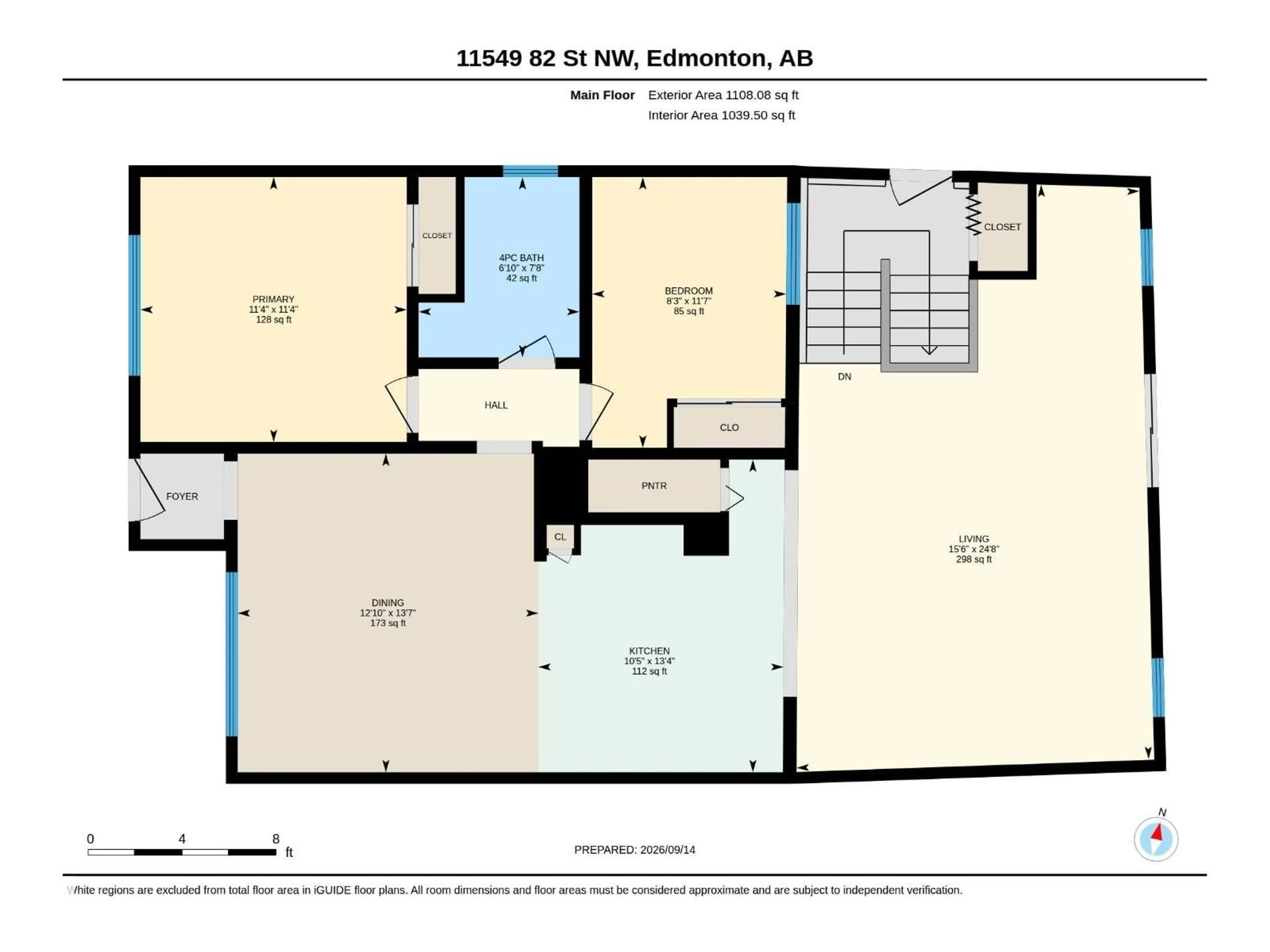 Floor plan for 11549 82 ST, Edmonton Alberta T5B2V7
