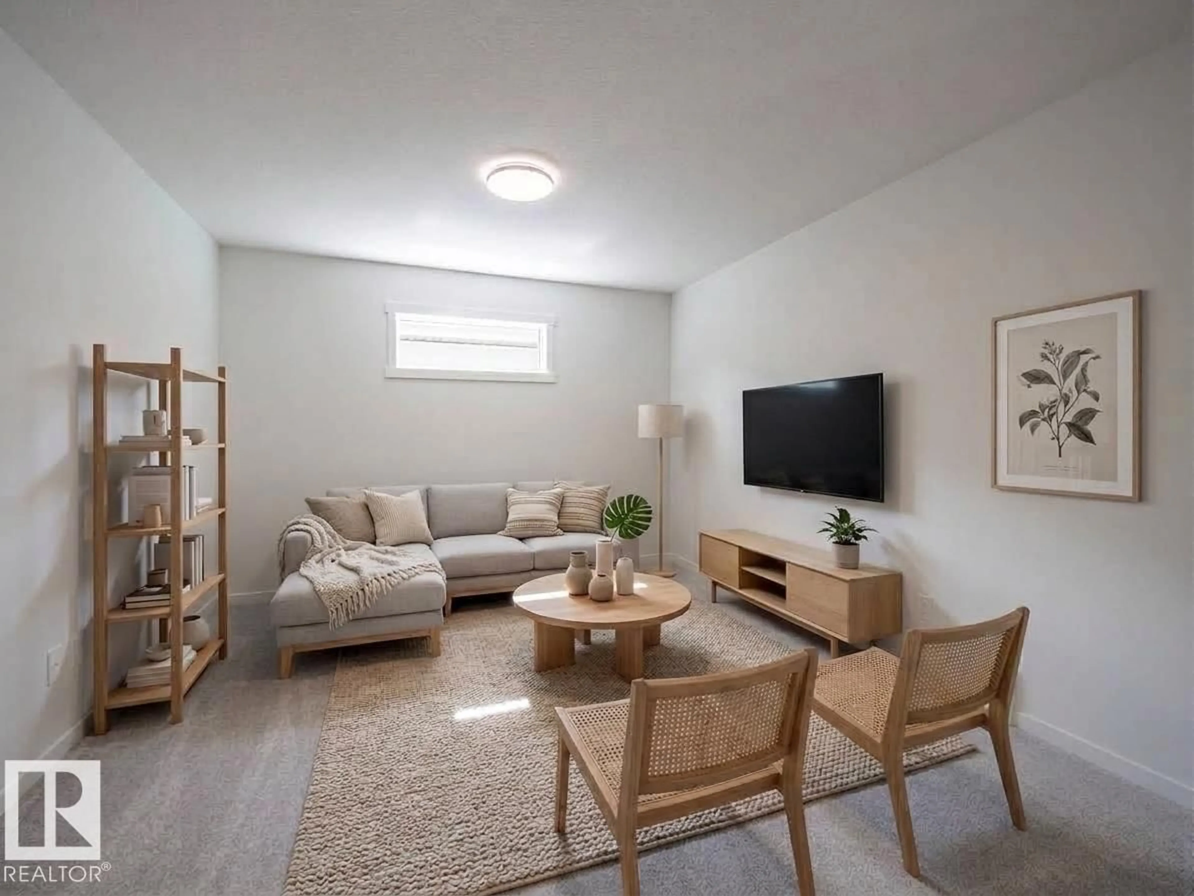 Living room with furniture, unknown for NE - 17735 7 ST, Edmonton Alberta T5Y4K3