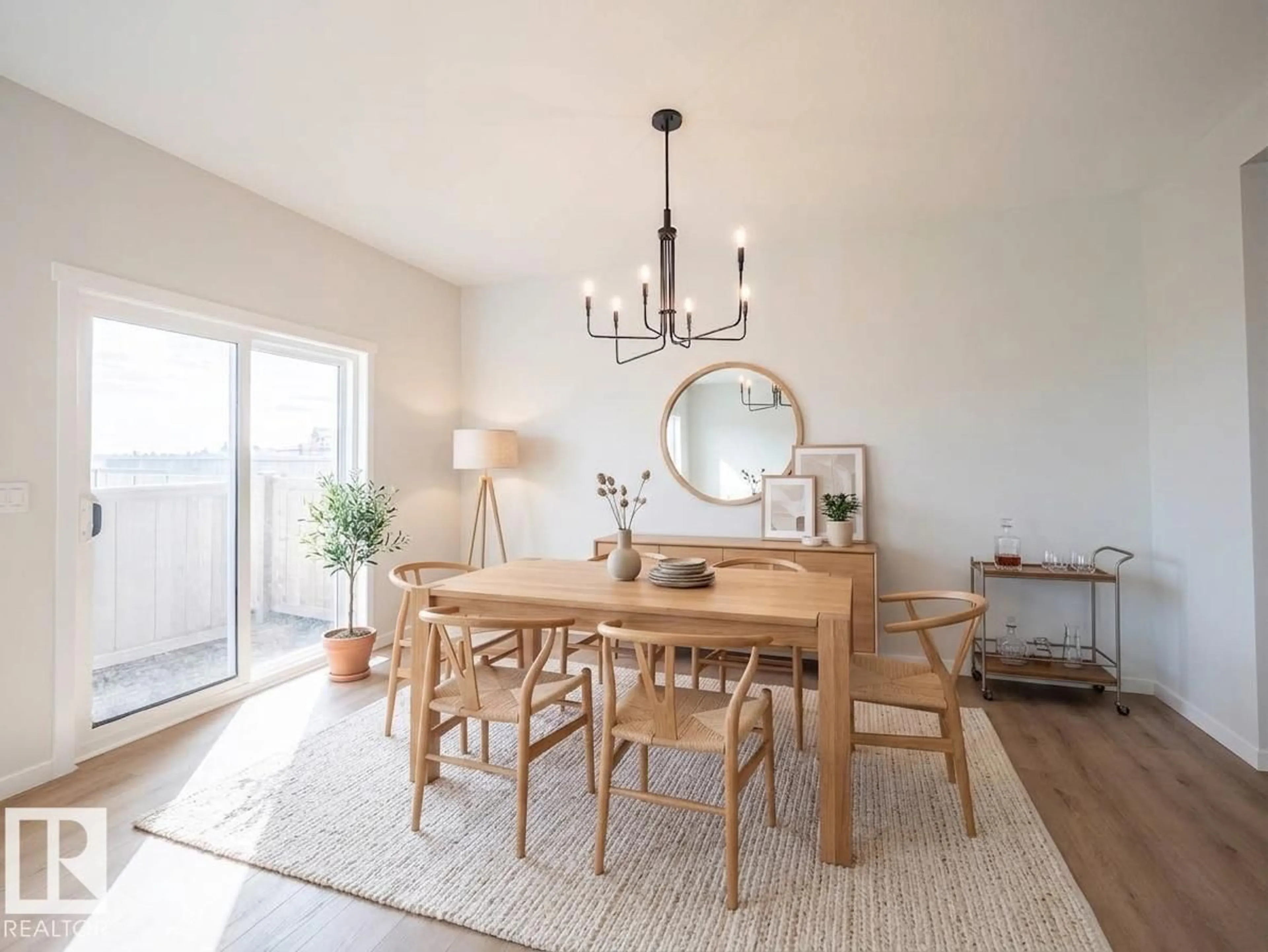 Dining room, wood/laminate floor for NW - 8921 223A ST, Edmonton Alberta T5T7X2