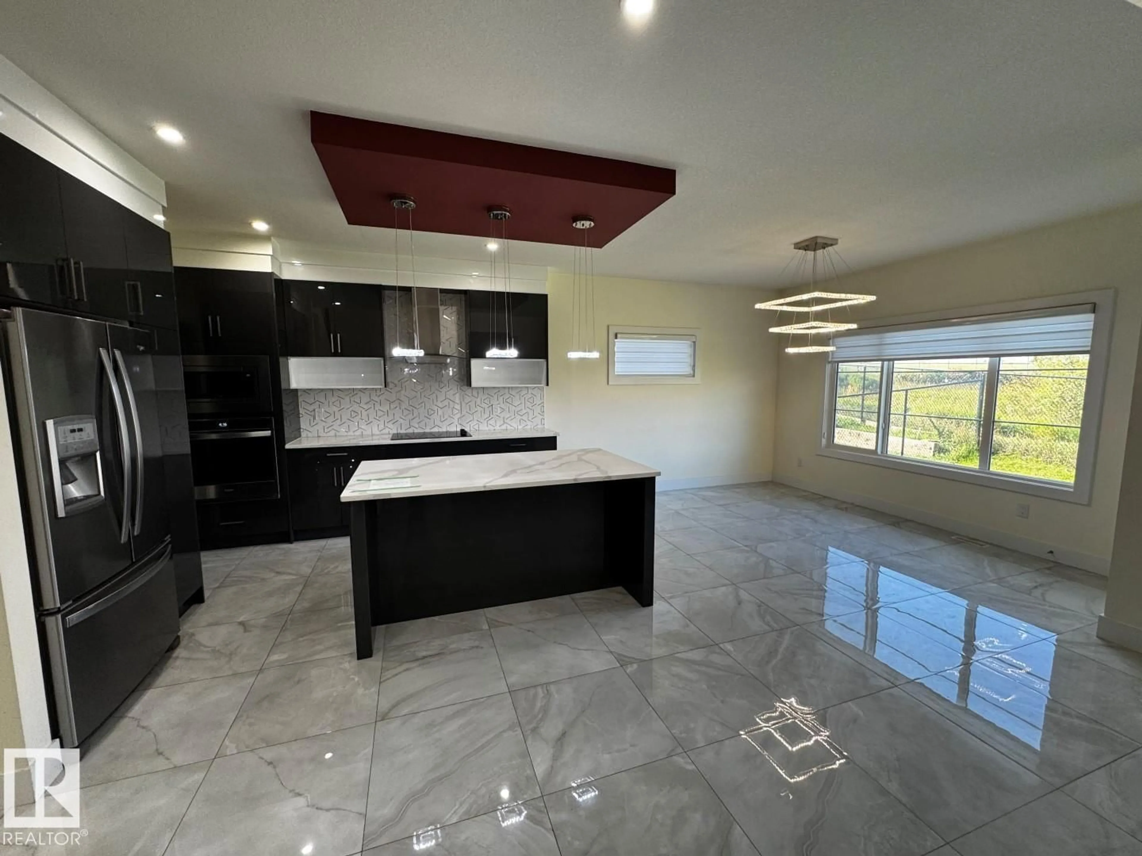 Open concept kitchen, ceramic/tile floor for SW - 220 42 ST, Edmonton Alberta T6X3A2